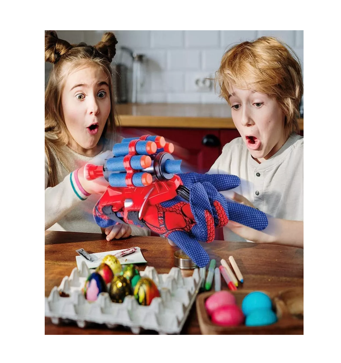 Foto 5 pulgar | 2 Guantes Spider-Man para Niños con Lanzador Juguete