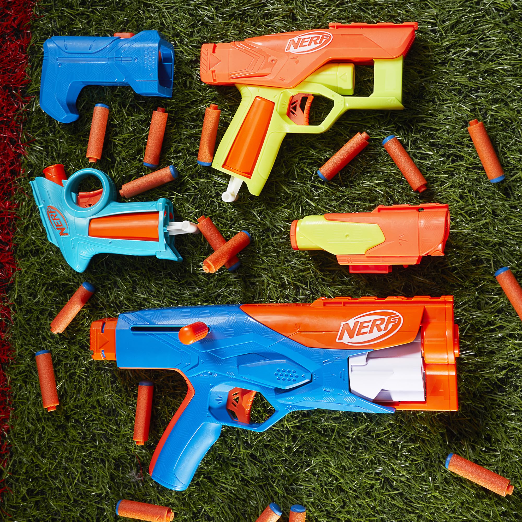 Foto 5 | Paquete Gear Up Nerf N Series Con 3 Lanzadores Y 18 Dardos Para Más De 8 Años - Venta Internacional.