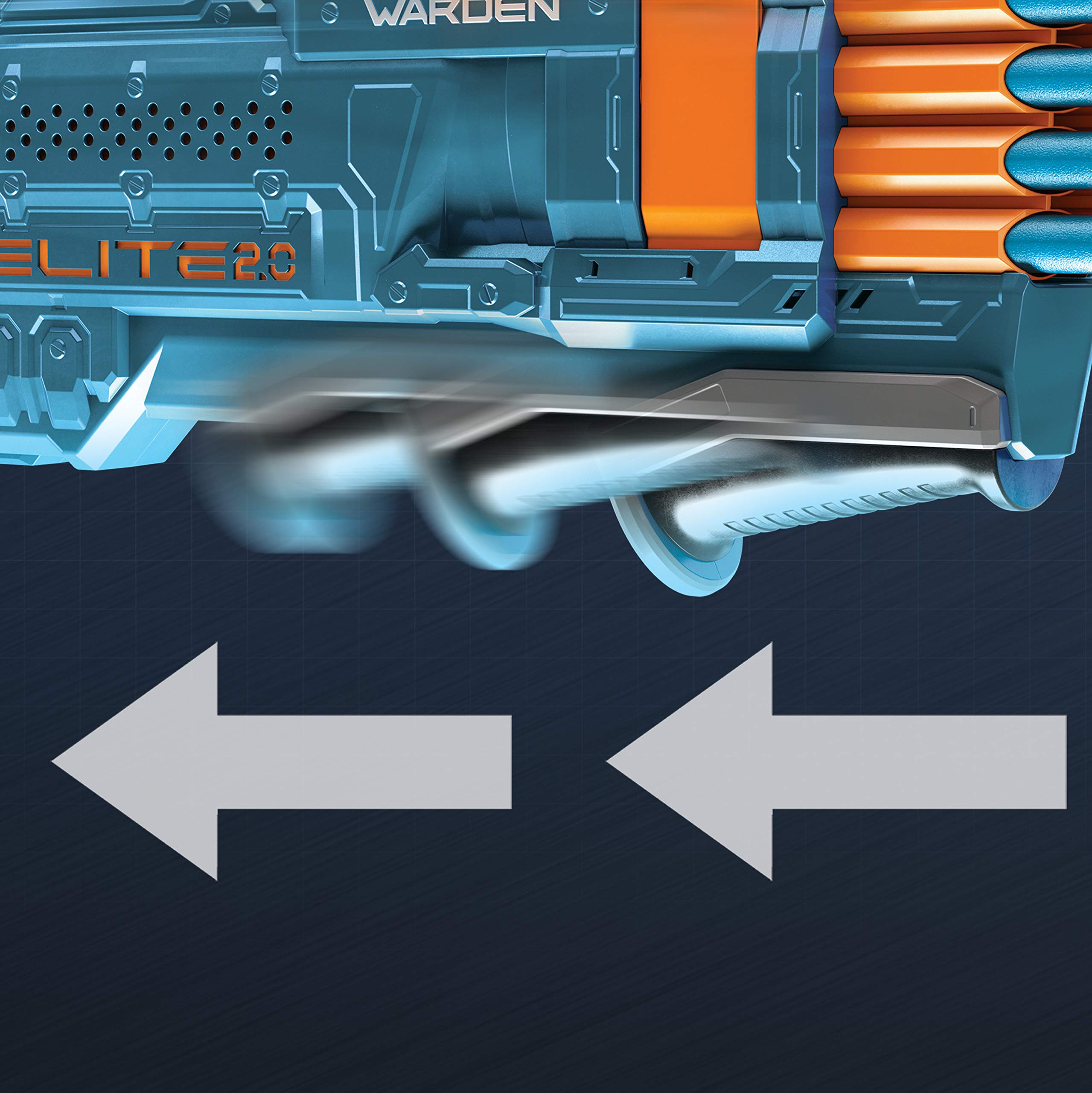 Foto 6 pulgar | Blaster Nerf Elite 2.0 Warden Db-8 Con 16 Dardos, Slam Fire - Venta Internacional.