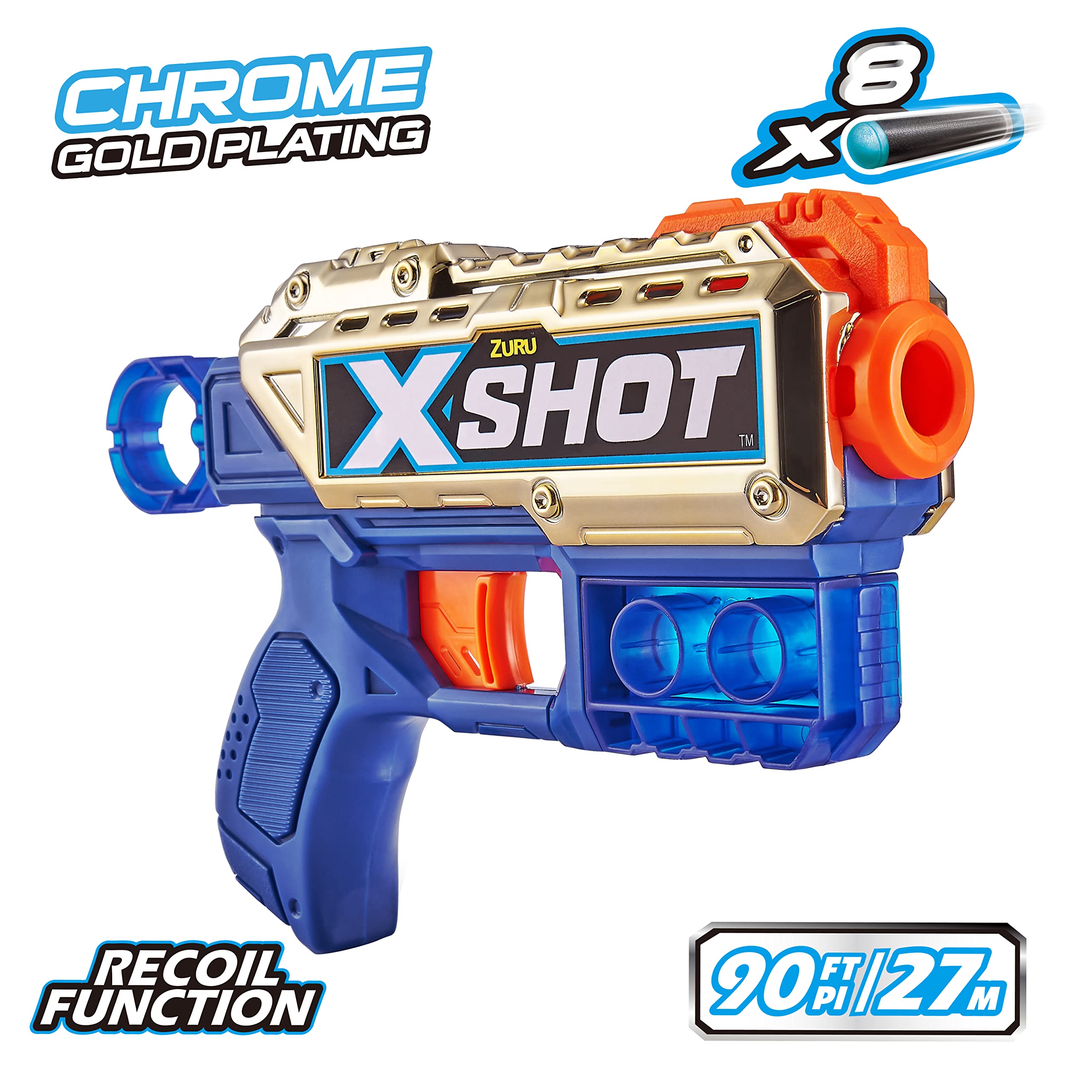 Foto 4 pulgar | Dart Blaster X-shot Excel Royale Edition Reflex 6 Dorado - Venta Internacional.