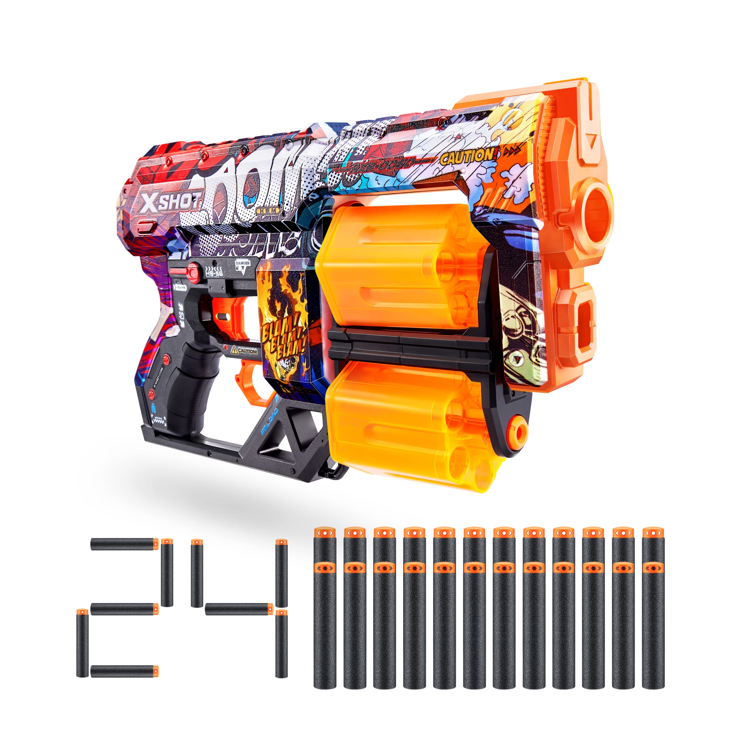 Foto 1 | Lanzador De Dardos De Espuma De Juguete Xshot Skins Dread Boom Con 24 Dardos - Venta Internacional.