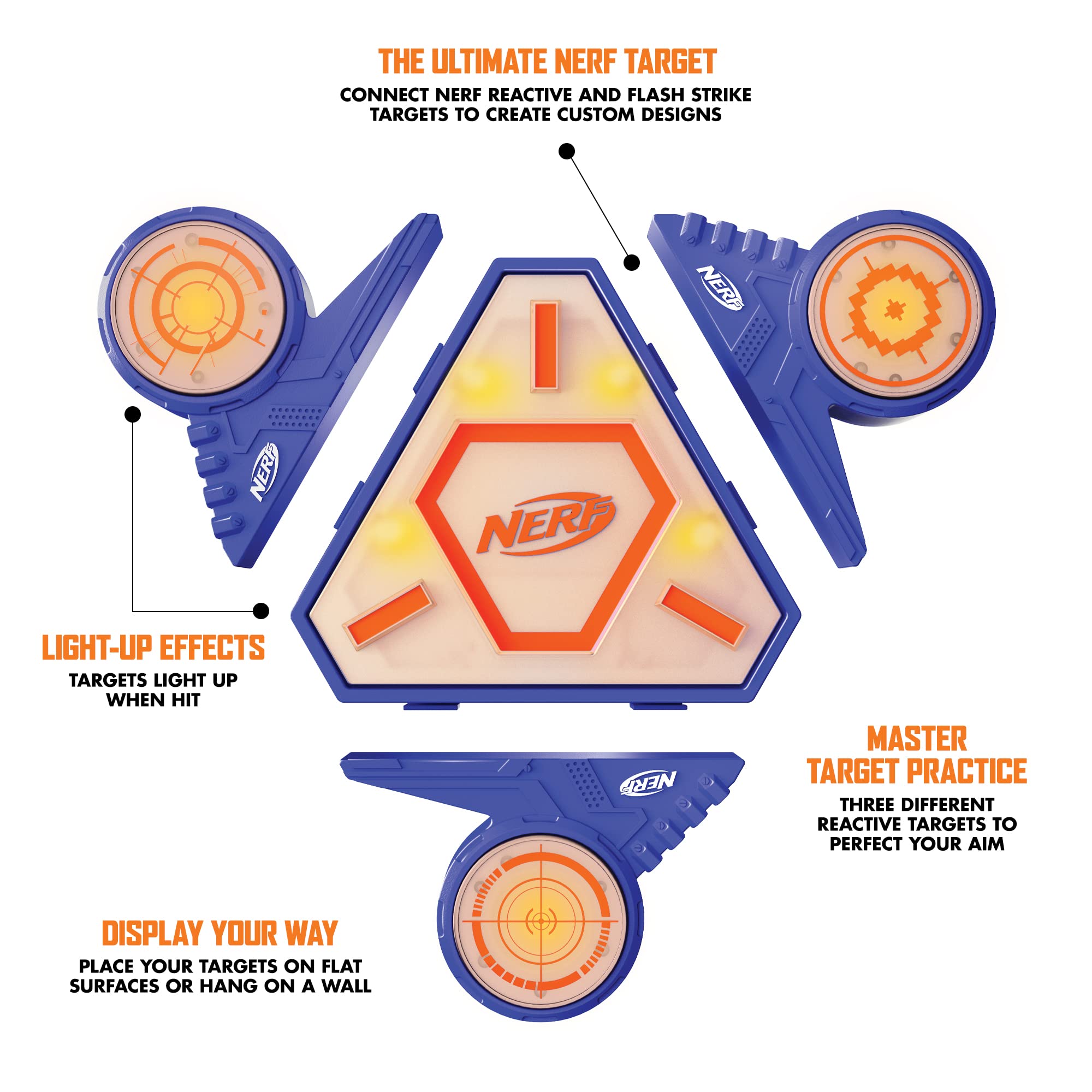 Foto 2 | Paquete Combinado De Objetivos Nerf Flash Strike Con 3 Objetivos Reactivos - Venta Internacional.