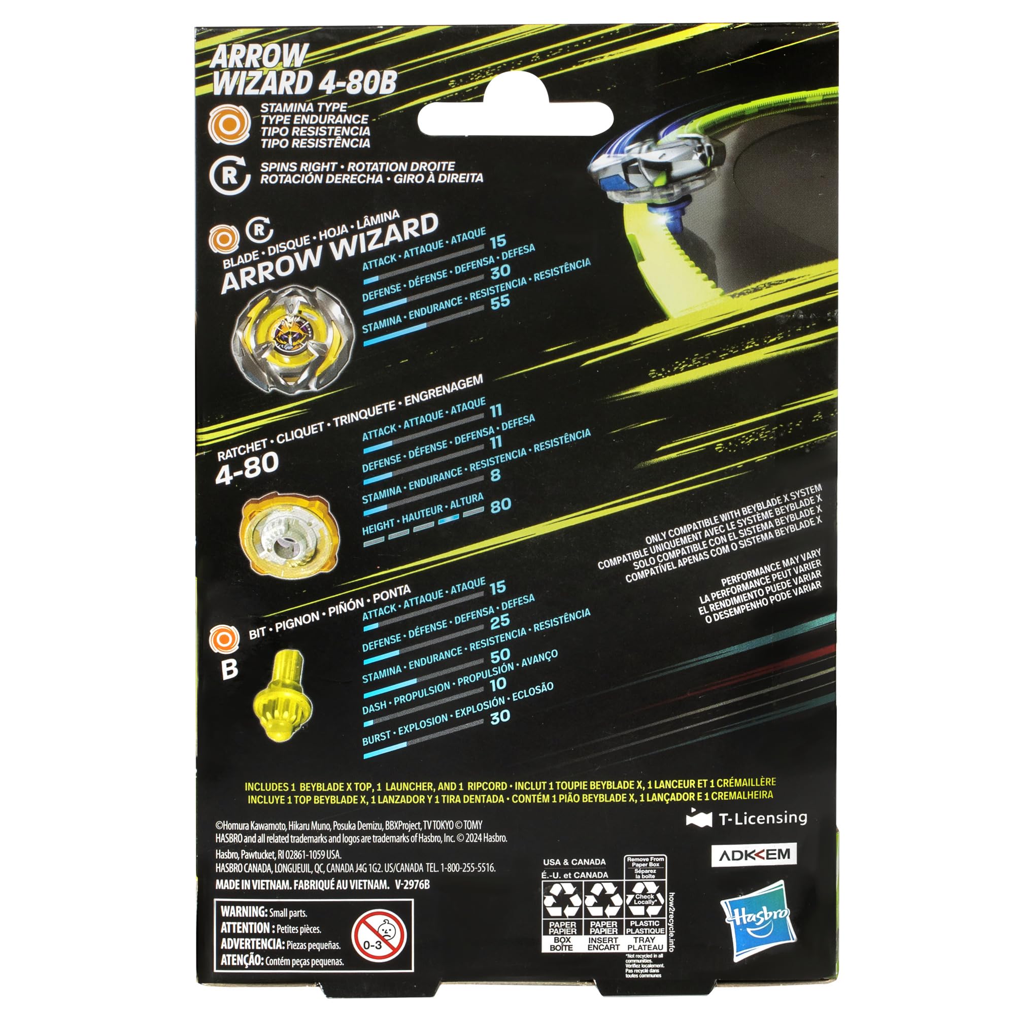 Foto 6 pulgar | Paquete De Inicio Beyblade X Arrow Wizard 4-80b Con Lanzador - Venta Internacional.