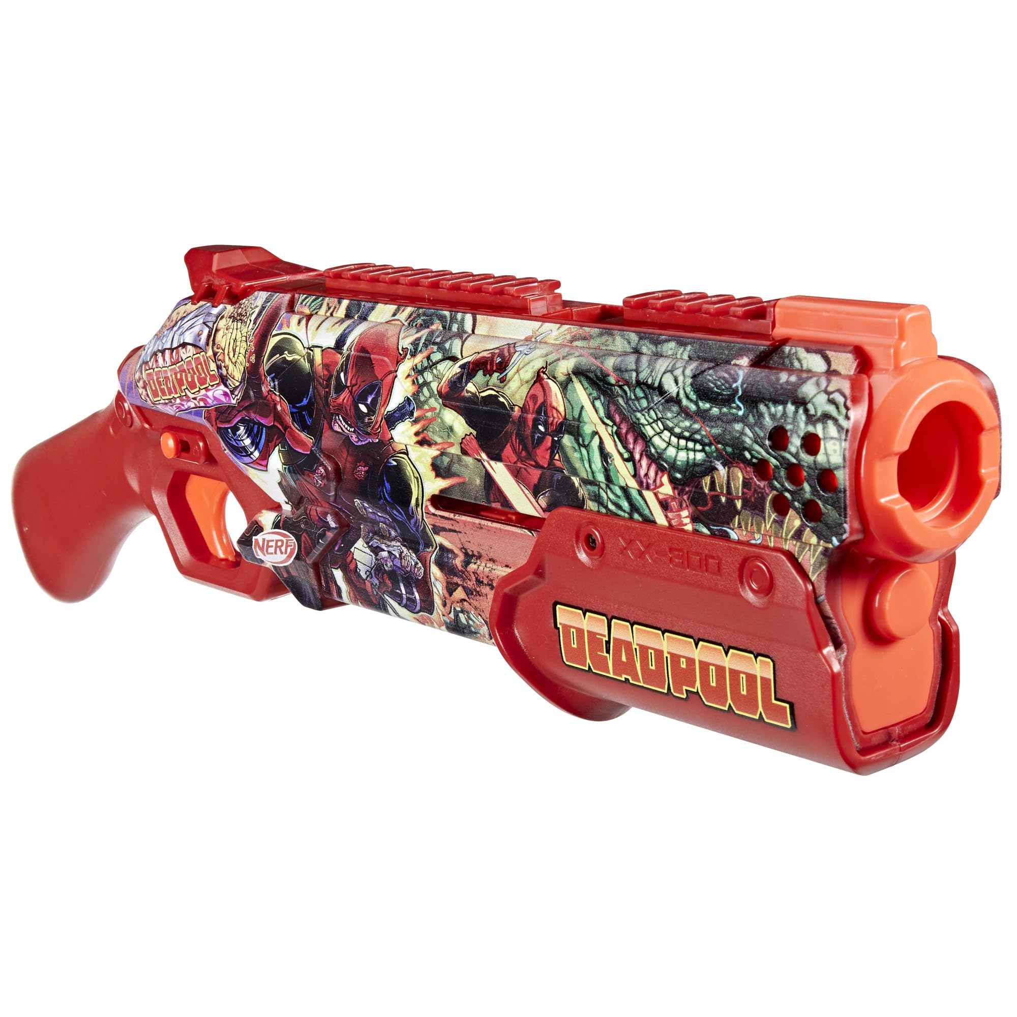 Foto 3 pulgar | Blaster Nerf Marvel Deadpool Con 16 Rondas Acumuladas Rival 14+ - Venta Internacional.