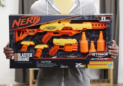 Foto 3 | Set Nerf Alpha Strike Battalion Con 4 Lanzadores Y 4 Semiobjetivos - Venta Internacional.