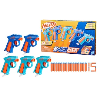 Foto 4 | Paquete De Lanzadores Flexibles Nerf De La Serie N Para Fiestas Con 15 Dardos N1, 8 O Más - Venta Internacional.