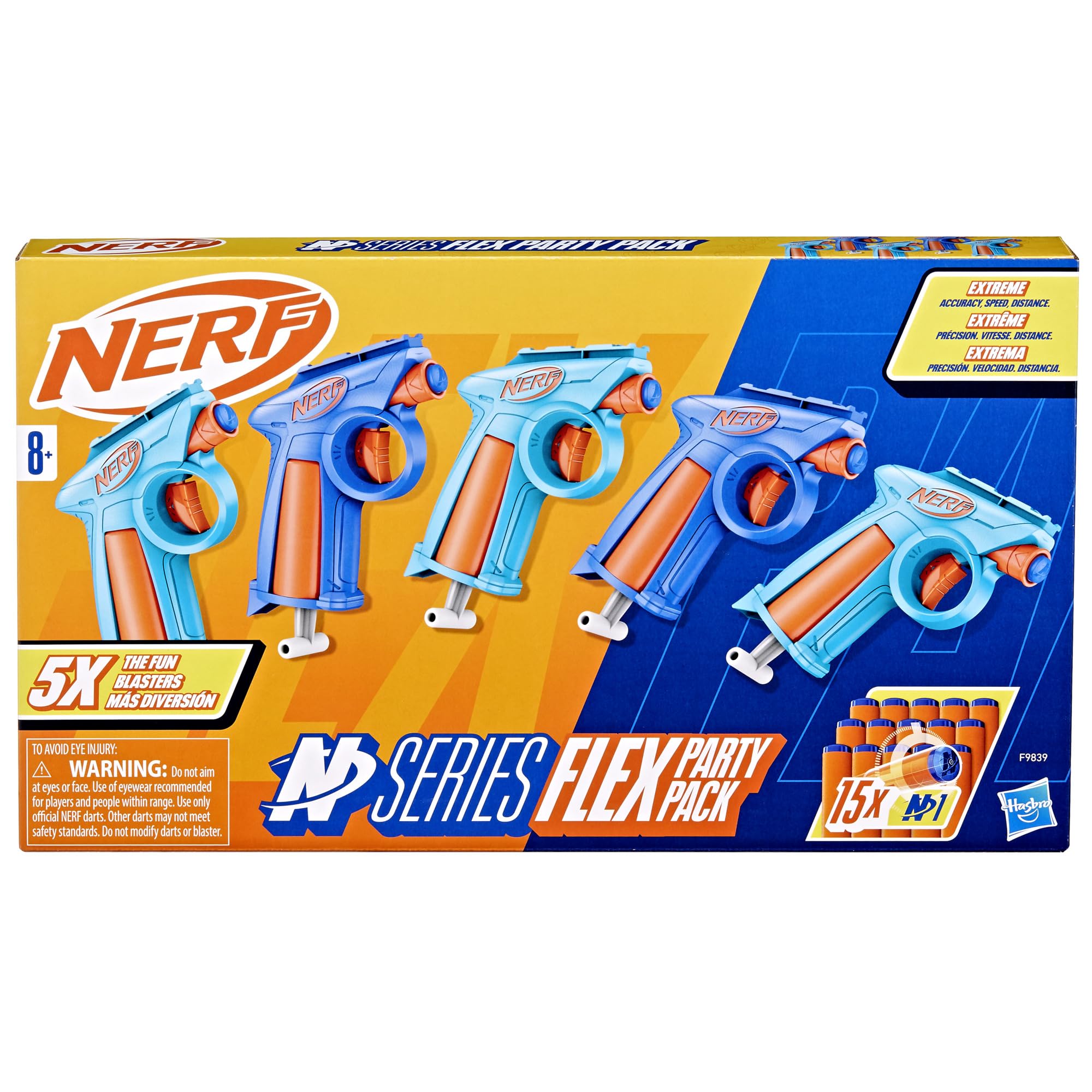 Foto 5 | Paquete De Lanzadores Flexibles Nerf De La Serie N Para Fiestas Con 15 Dardos N1, 8 O Más - Venta Internacional.