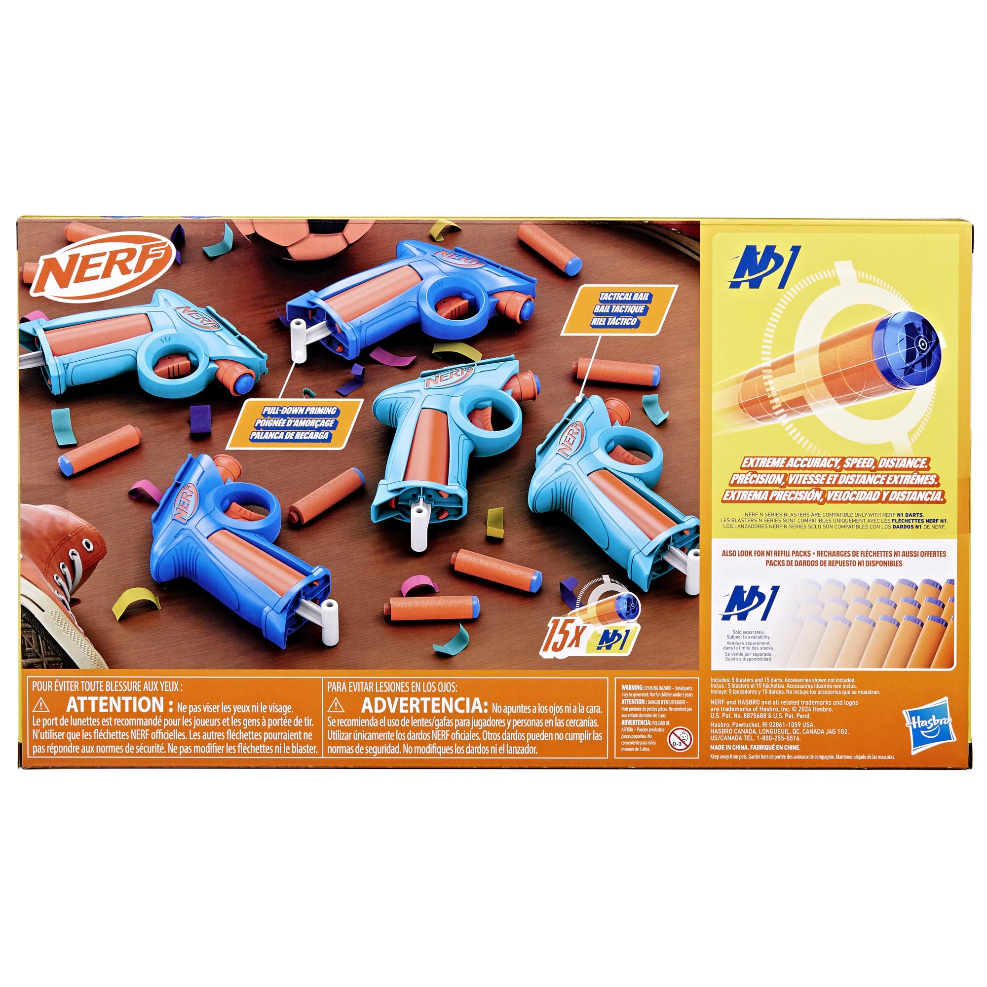 Foto 7 pulgar | Paquete De Lanzadores Flexibles Nerf De La Serie N Para Fiestas Con 15 Dardos N1, 8 O Más - Venta Internacional.