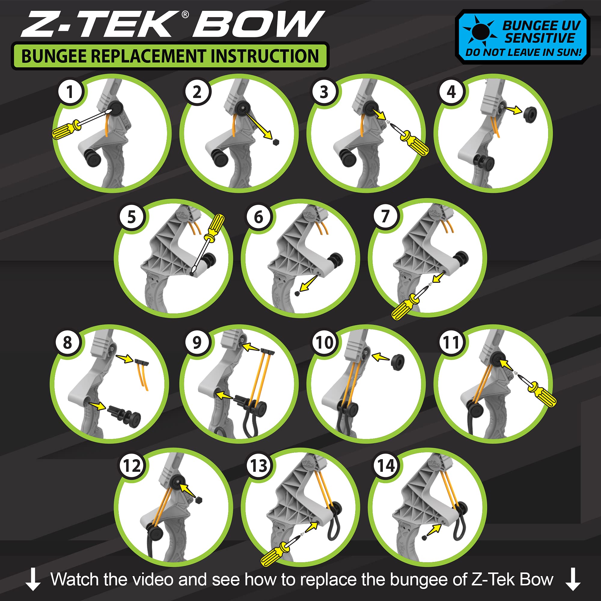 Foto 7 pulgar | Paquete De Recambios De Bungee Y Recarga Arrow Zing Z Tek Bow - Venta Internacional.