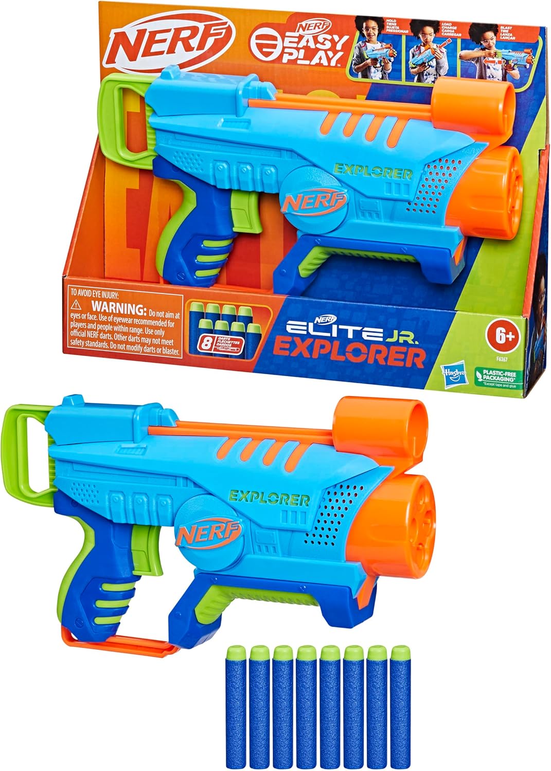 Foto 5 pulgar | Lanzador Nerf Elite Jr. Explorer De Hasbro