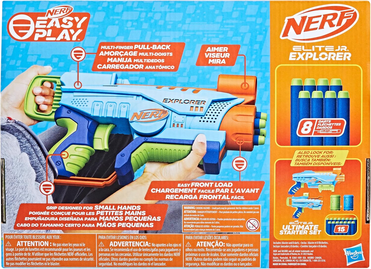 Foto 6 pulgar | Lanzador Nerf Elite Jr. Explorer De Hasbro