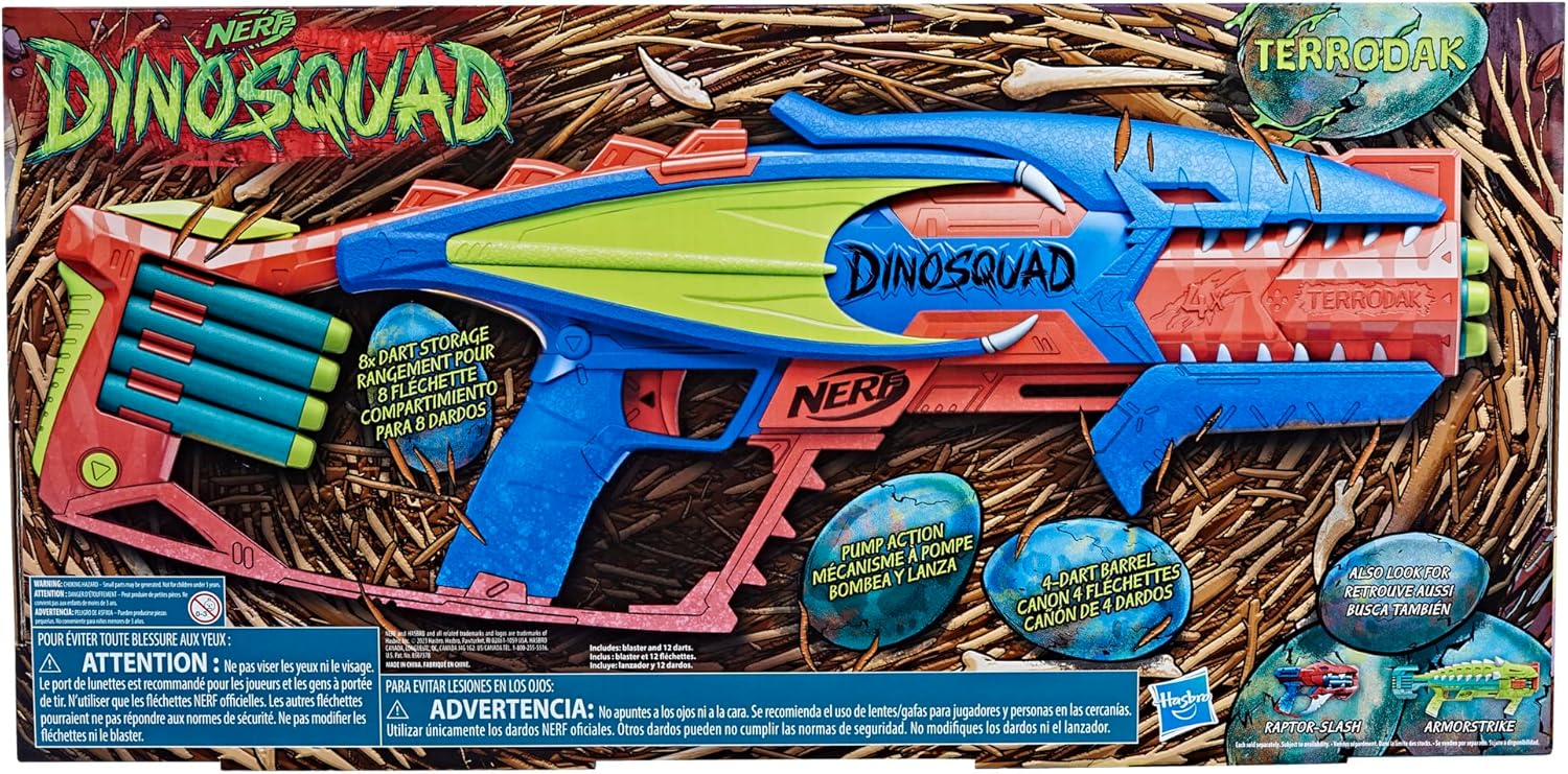 Lanzador De Dardos Nerf Dinosquad Terrodak