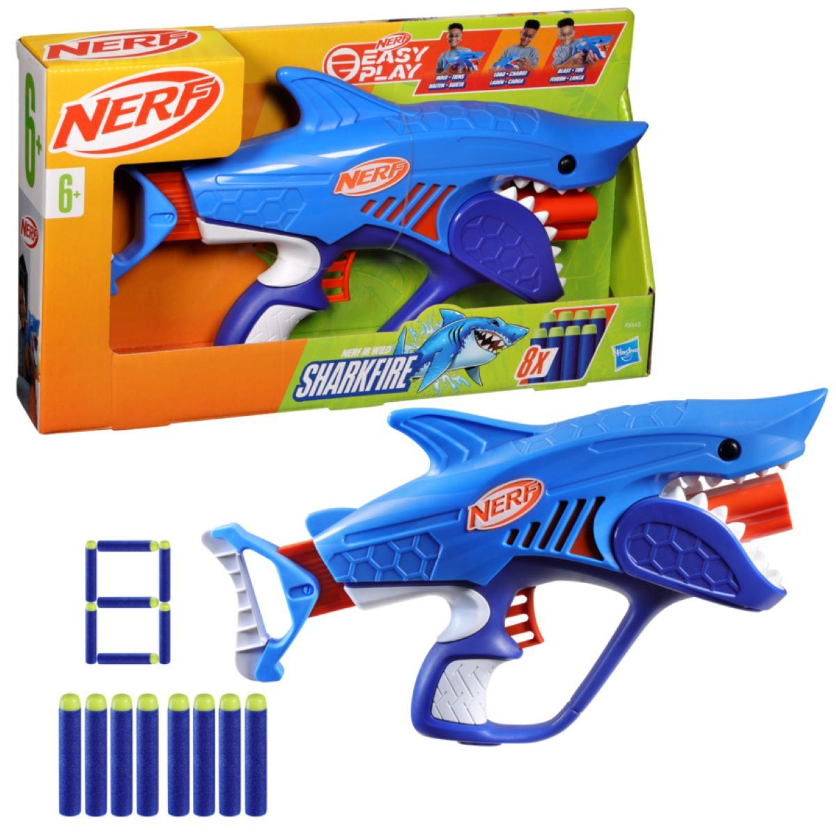 Foto 2 pulgar | Lanzador Nerf Junior Wild Sharkfire