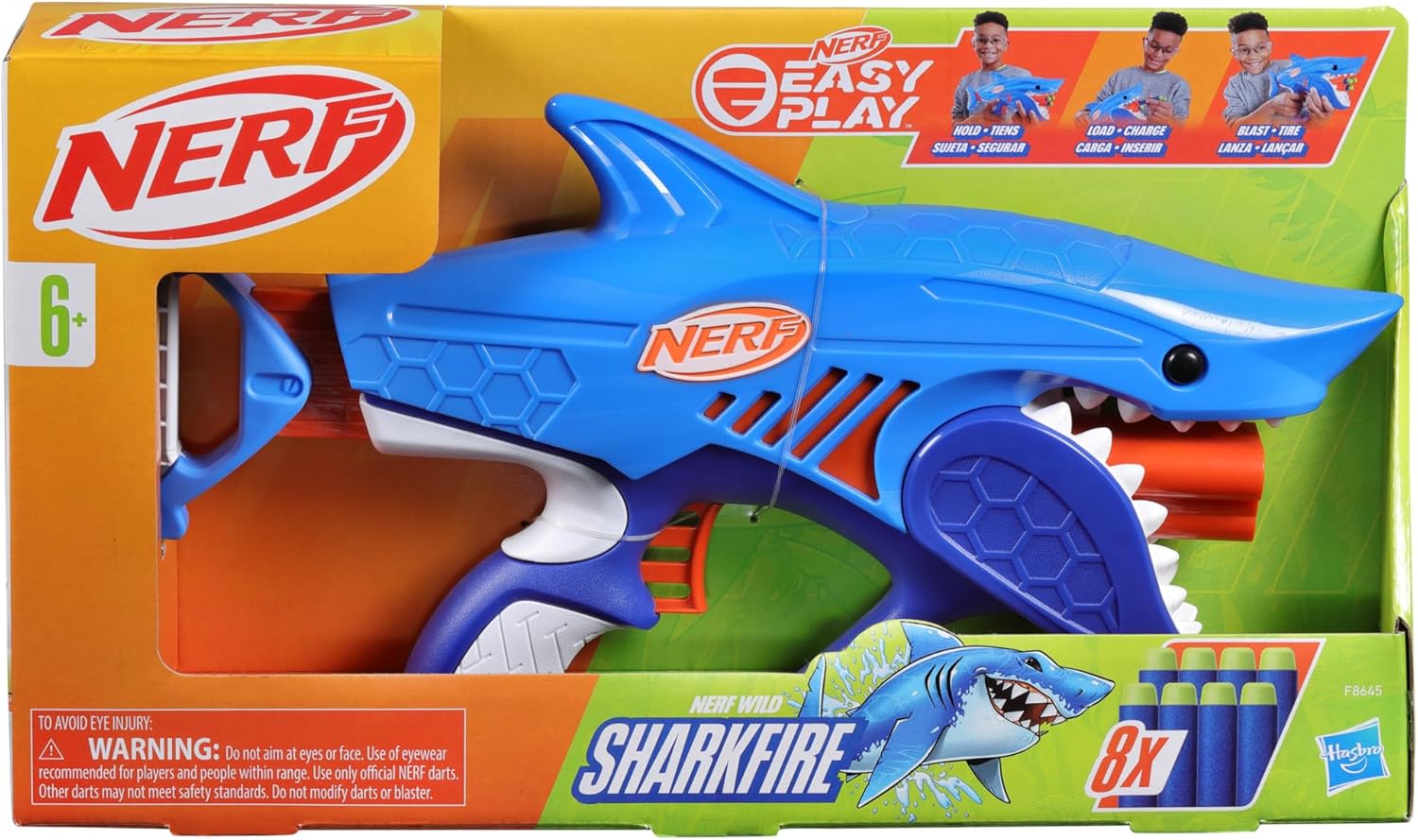 Foto 3 pulgar | Lanzador Nerf Junior Wild Sharkfire