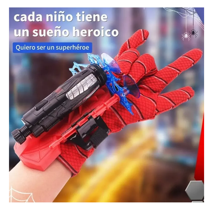 Foto 3 pulgar | Guantes De Spiderman Para Niños Juguetes Plástico Lanzador Color Rojo Wünd