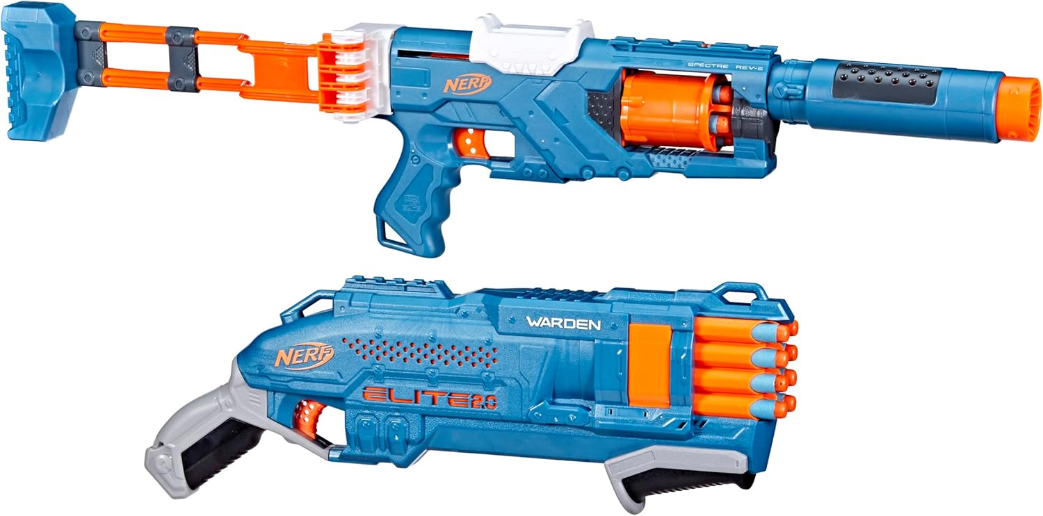 Foto 4 pulgar | Nerf Elite 2.0, Doble Defensa Pack, 2 Lanzadores