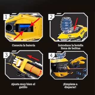 Foto 4 | Guante Amarillo Lanzador De Hidrogel Juguete Para Niños