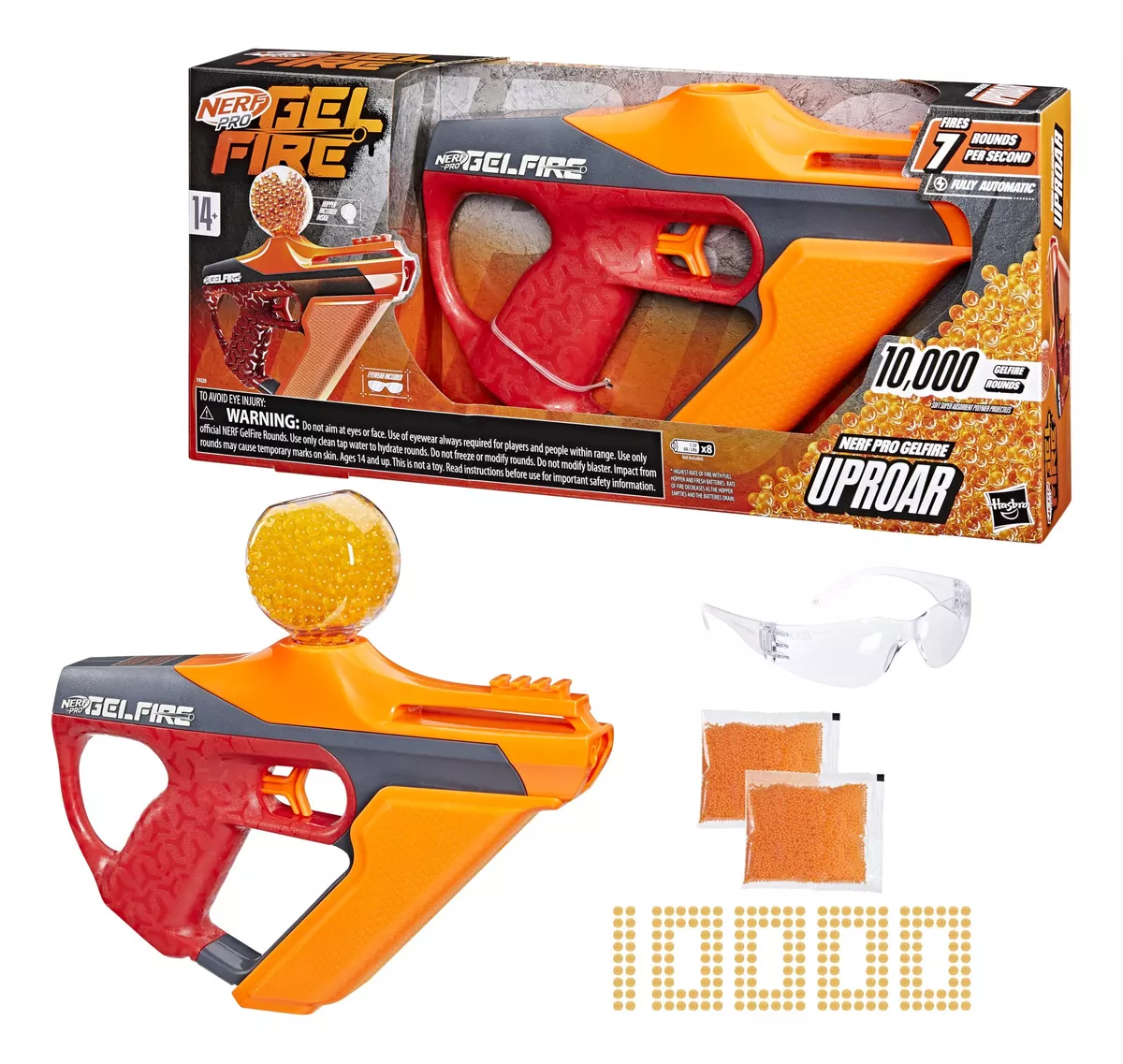 Lanzador Nerf Pro Gelfire Uproar 10,000 Balas