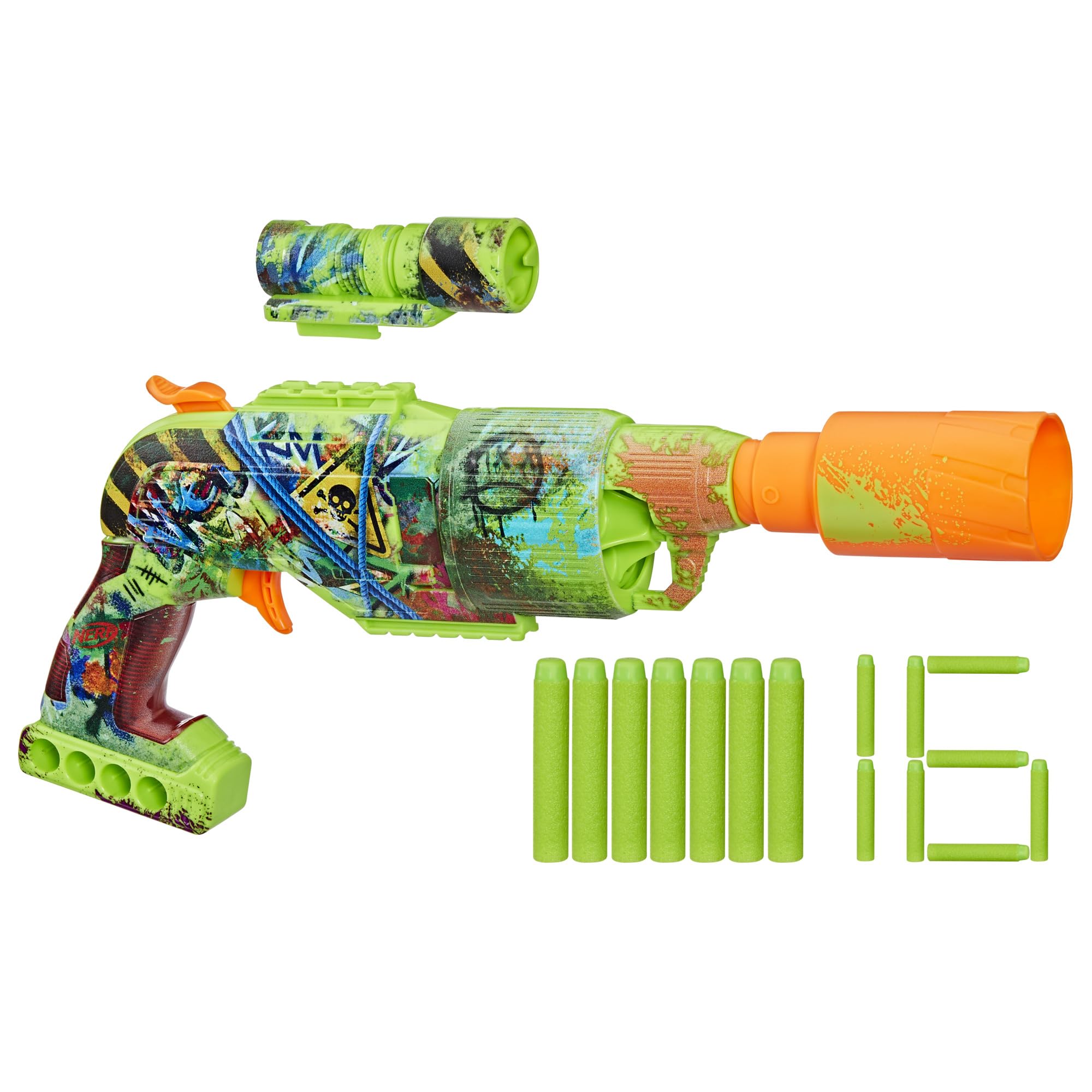 Foto 1 | Perforadora Dart Blaster Nerf Zombie Con 16 Dardos, Alcance Para Más De 8 Años - Venta Internacional.