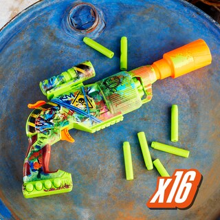 Foto 3 | Perforadora Dart Blaster Nerf Zombie Con 16 Dardos, Alcance Para Más De 8 Años - Venta Internacional.