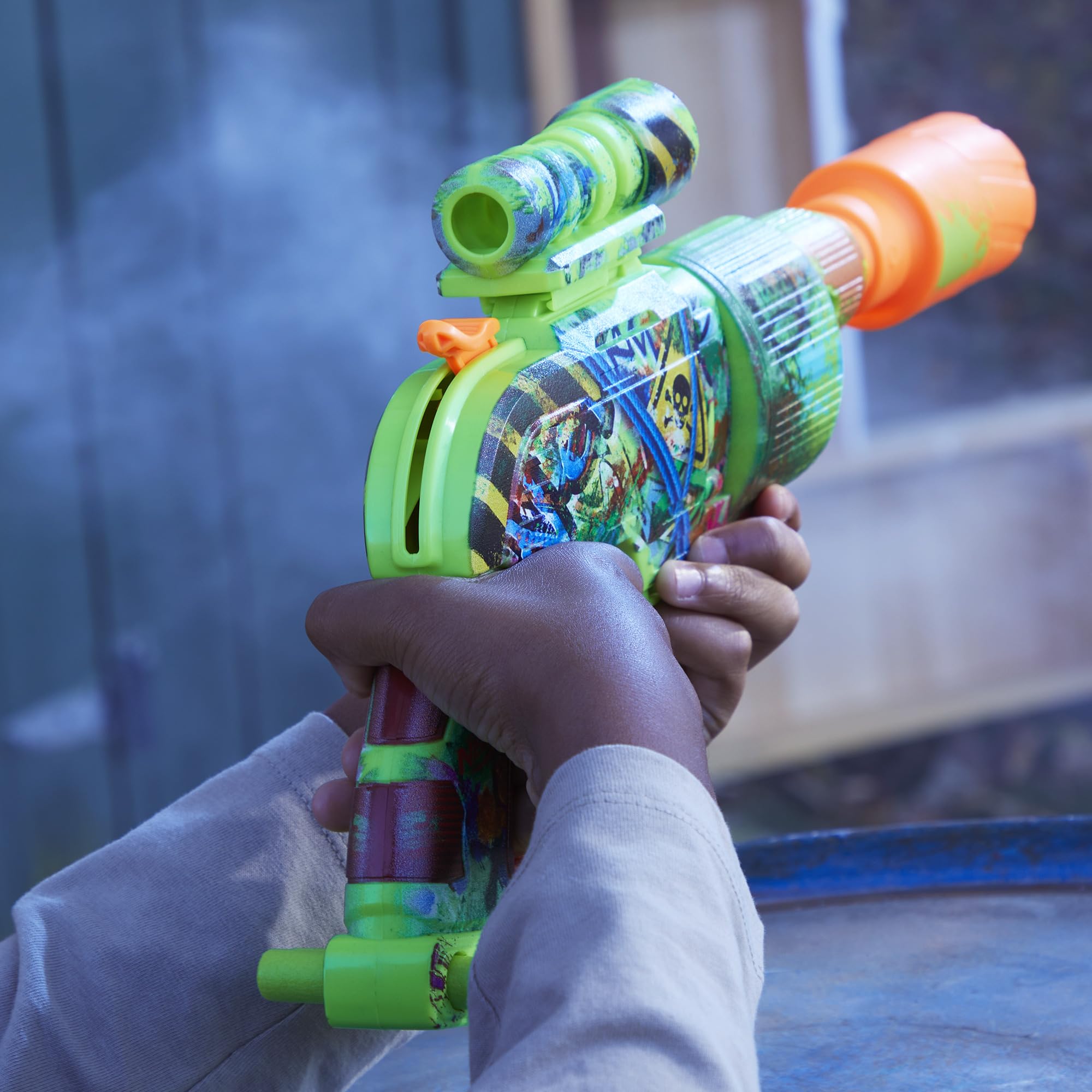 Foto 6 pulgar | Perforadora Dart Blaster Nerf Zombie Con 16 Dardos, Alcance Para Más De 8 Años - Venta Internacional.