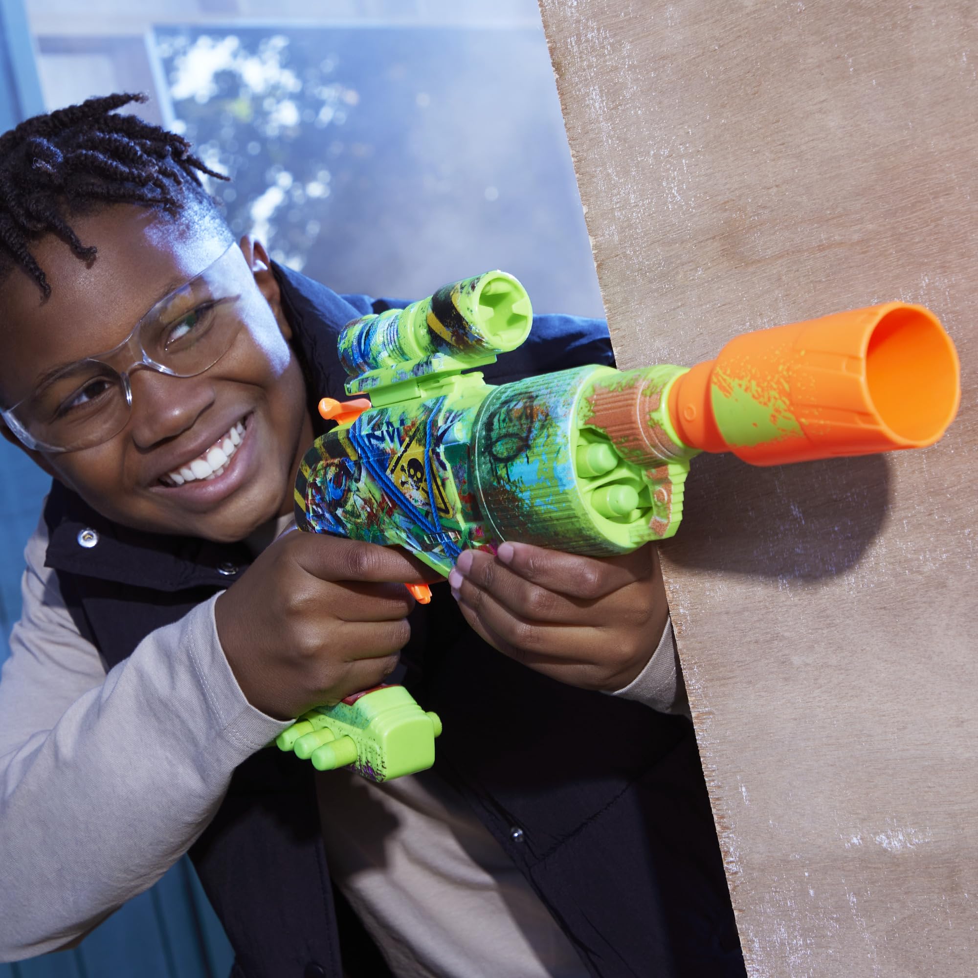 Foto 7 pulgar | Perforadora Dart Blaster Nerf Zombie Con 16 Dardos, Alcance Para Más De 8 Años - Venta Internacional.