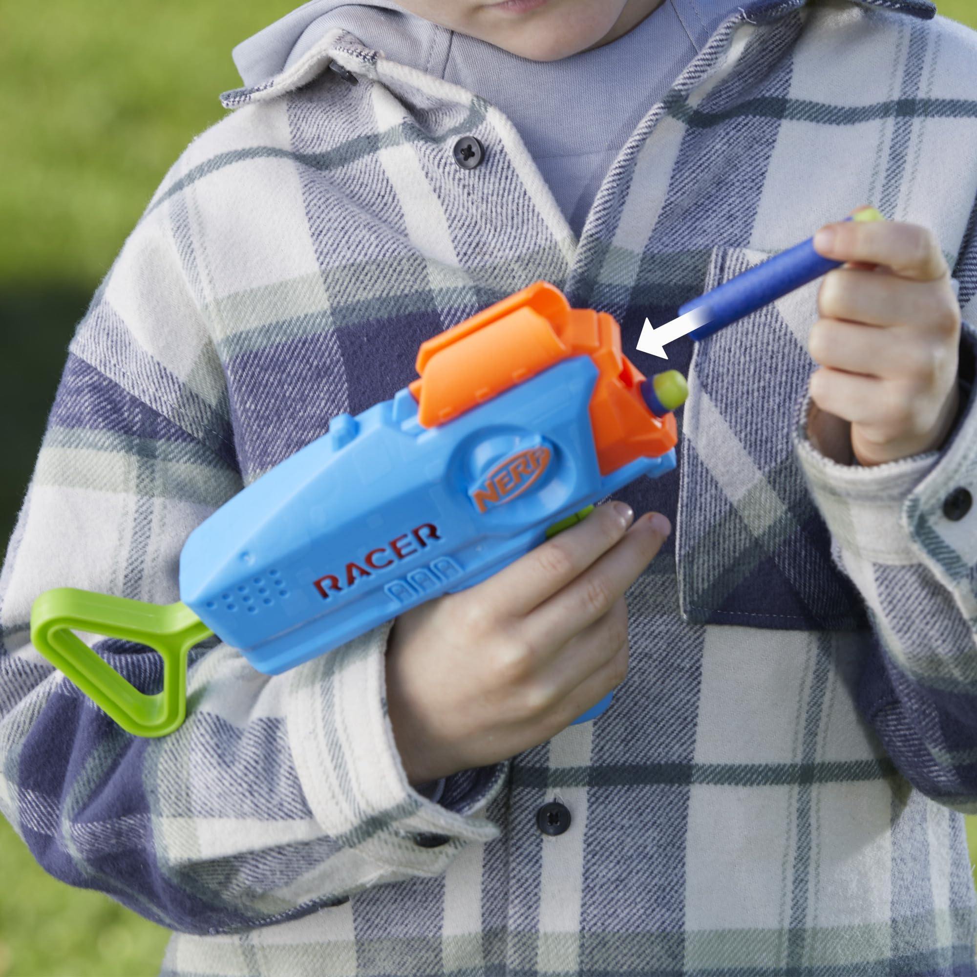 Foto 4 pulgar | Dart Blaster Nerf Elite Junior Racer Con 4 Dardos Durante Más De 6 Años - Venta Internacional.