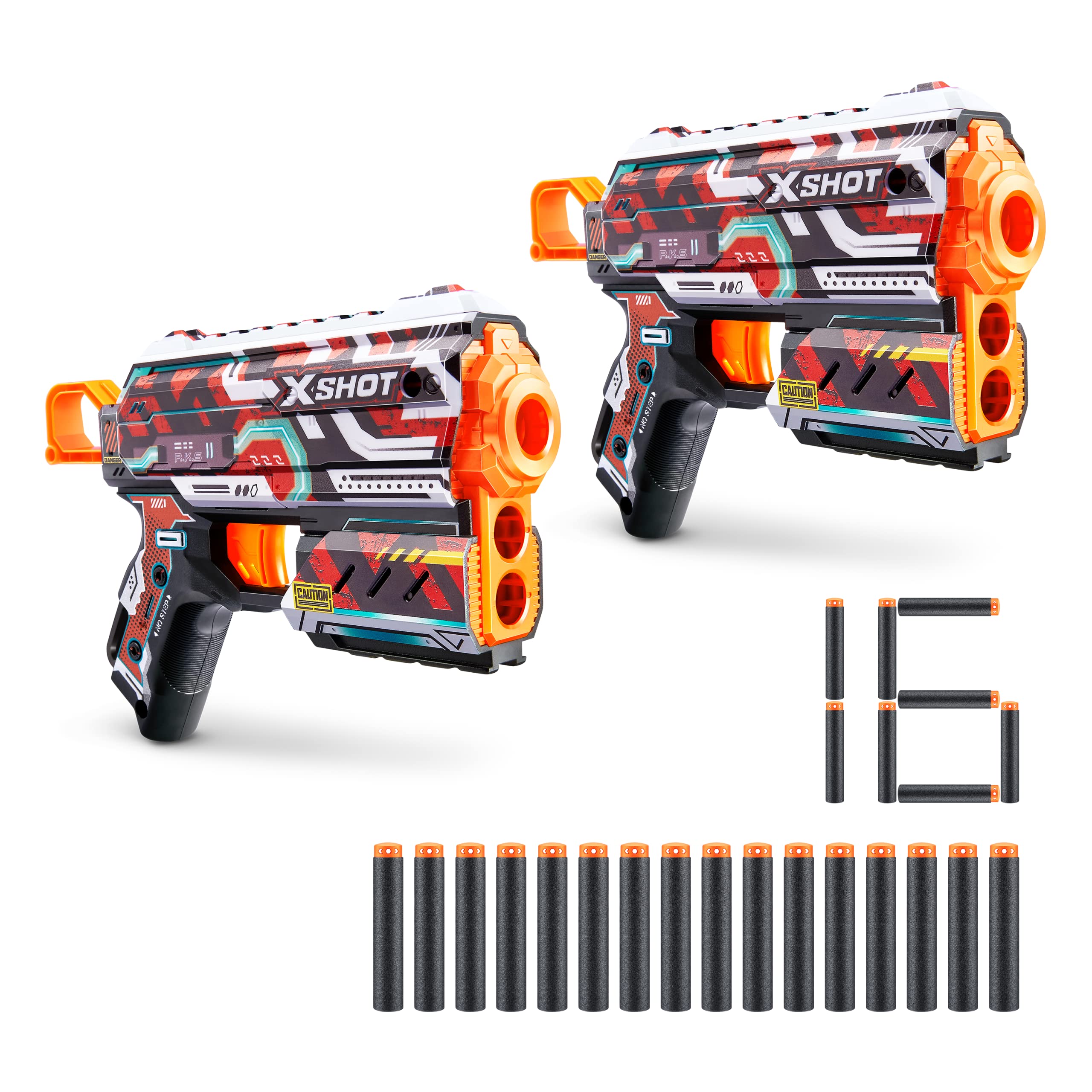 Foto 2 pulgar | Lanzador Foam Blaster Xshot Skins Flux Blaster con 16 Dardos Paquete de 2 - Venta Internacional