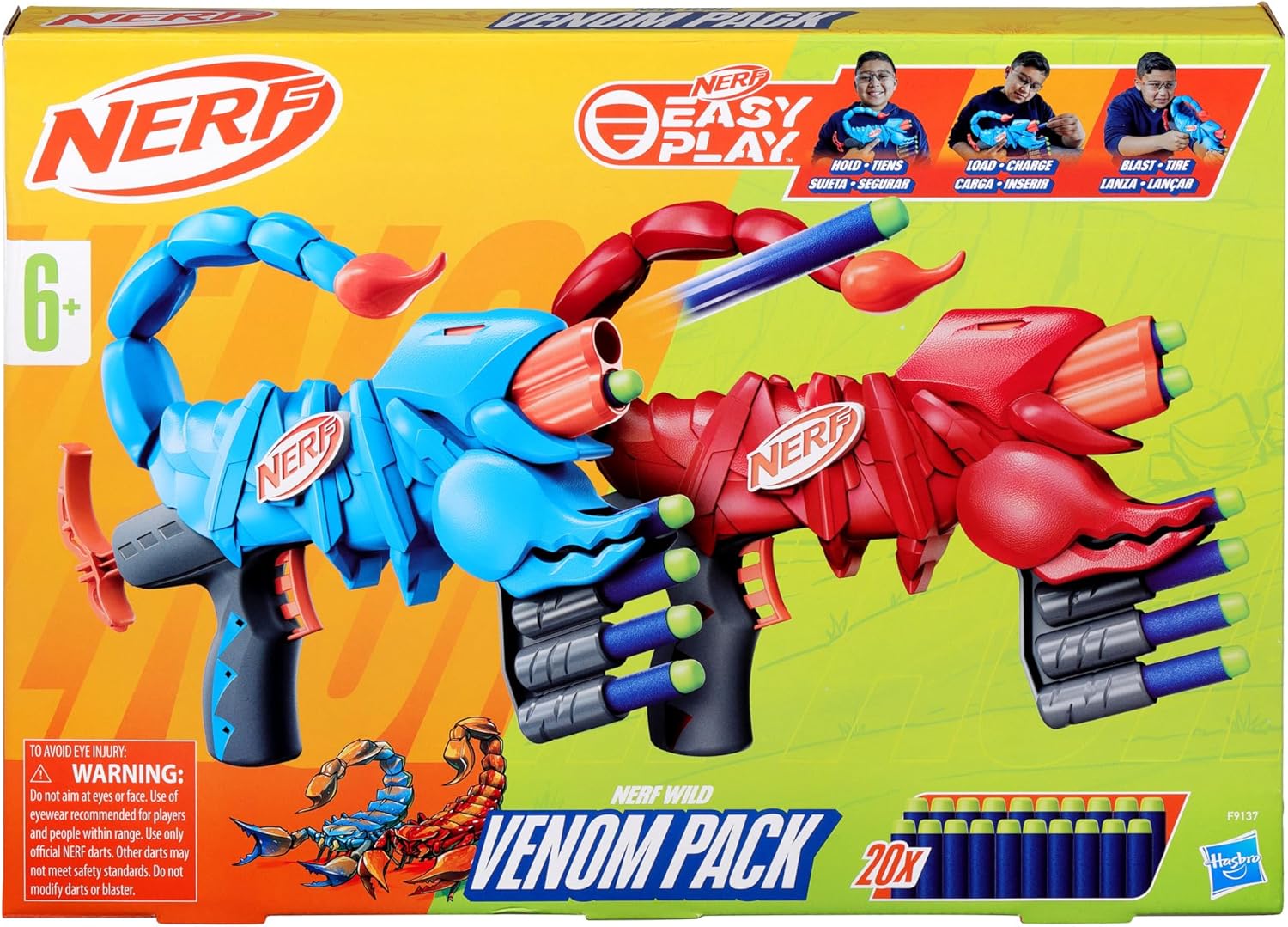 Nerf Wild Venompack Incluye 2 Lanzadores Hasbro