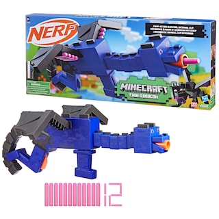 Foto 7 | Blaster Nerf Minecraft Ender Dragon Con 12 Dardos De Espuma Elite - Venta Internacional.