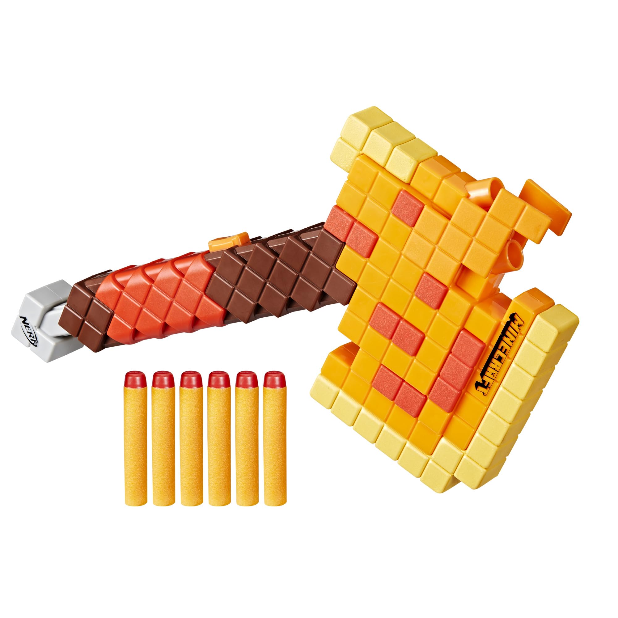 Foto 2 pulgar | Hacha Dart Blaster Nerf Minecraft Firebrand Con 3 Dardos - Venta Internacional.