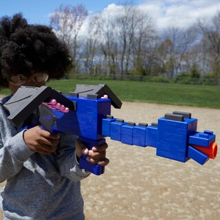 Foto 5 | Blaster Nerf Ner Minecraft Ender Dragon Con 12 Dardos - Venta Internacional.