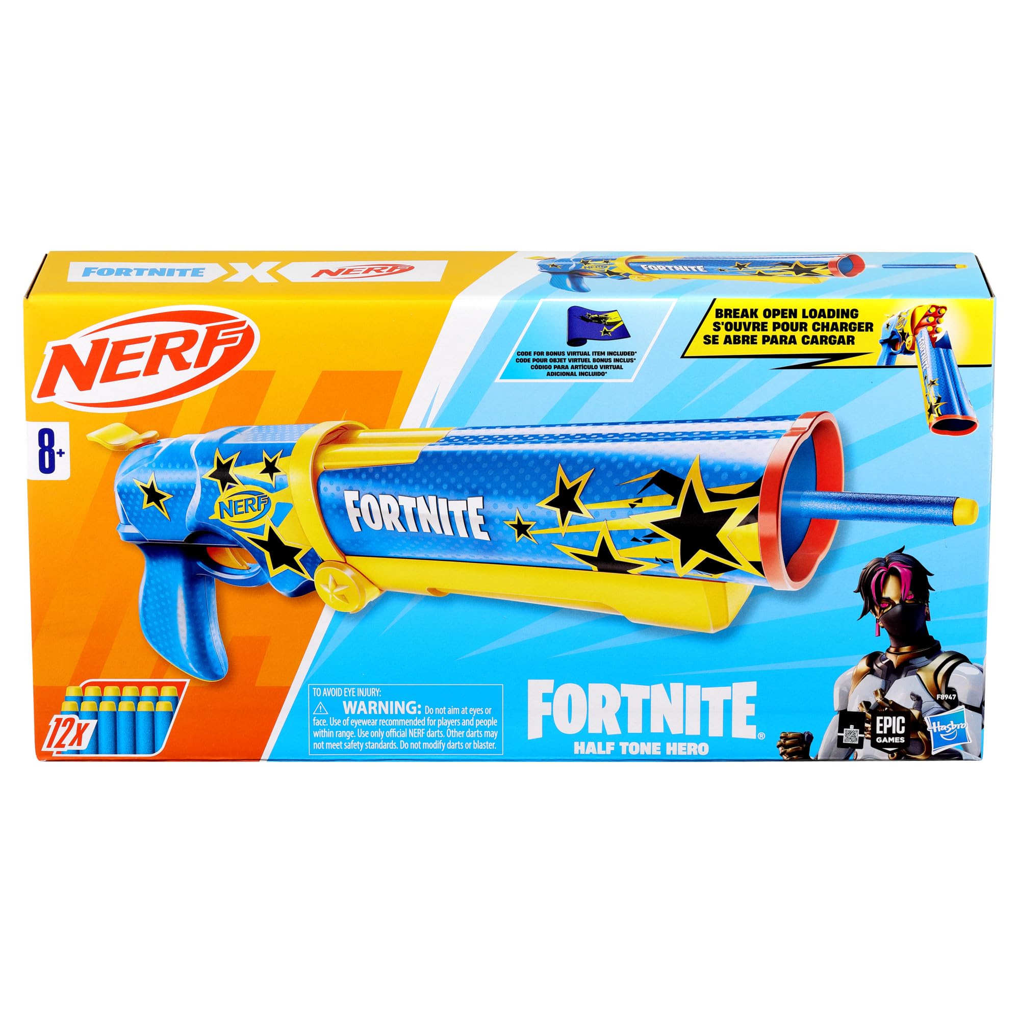 Foto 2 | Blaster Nerf Fortnite Half Half Hero Con Half Hero Wrap - Venta Internacional.