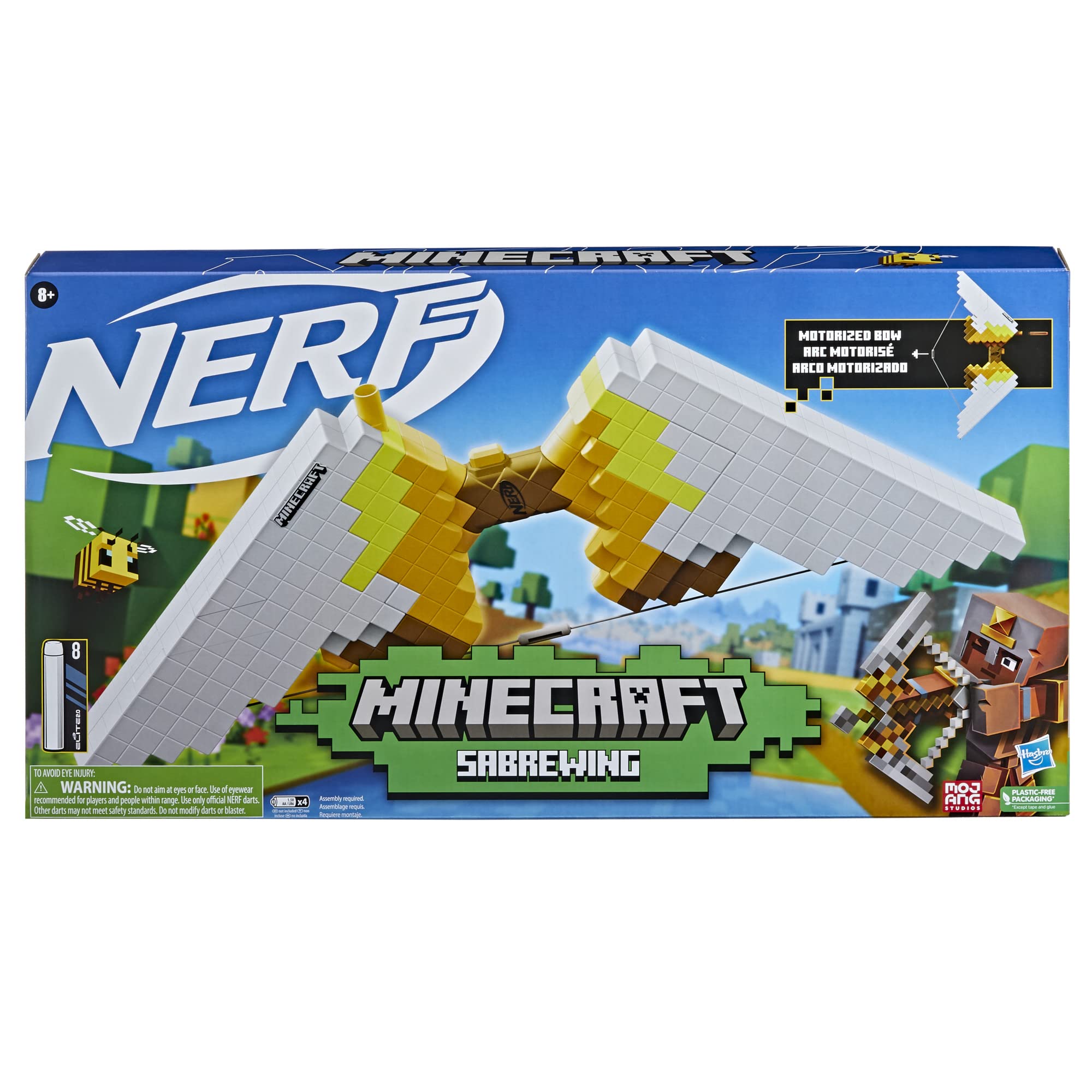 Foto 3 pulgar | Blaster Bow Nerf Motorizado Para Minecraft Con 8 Dardos - Venta Internacional.