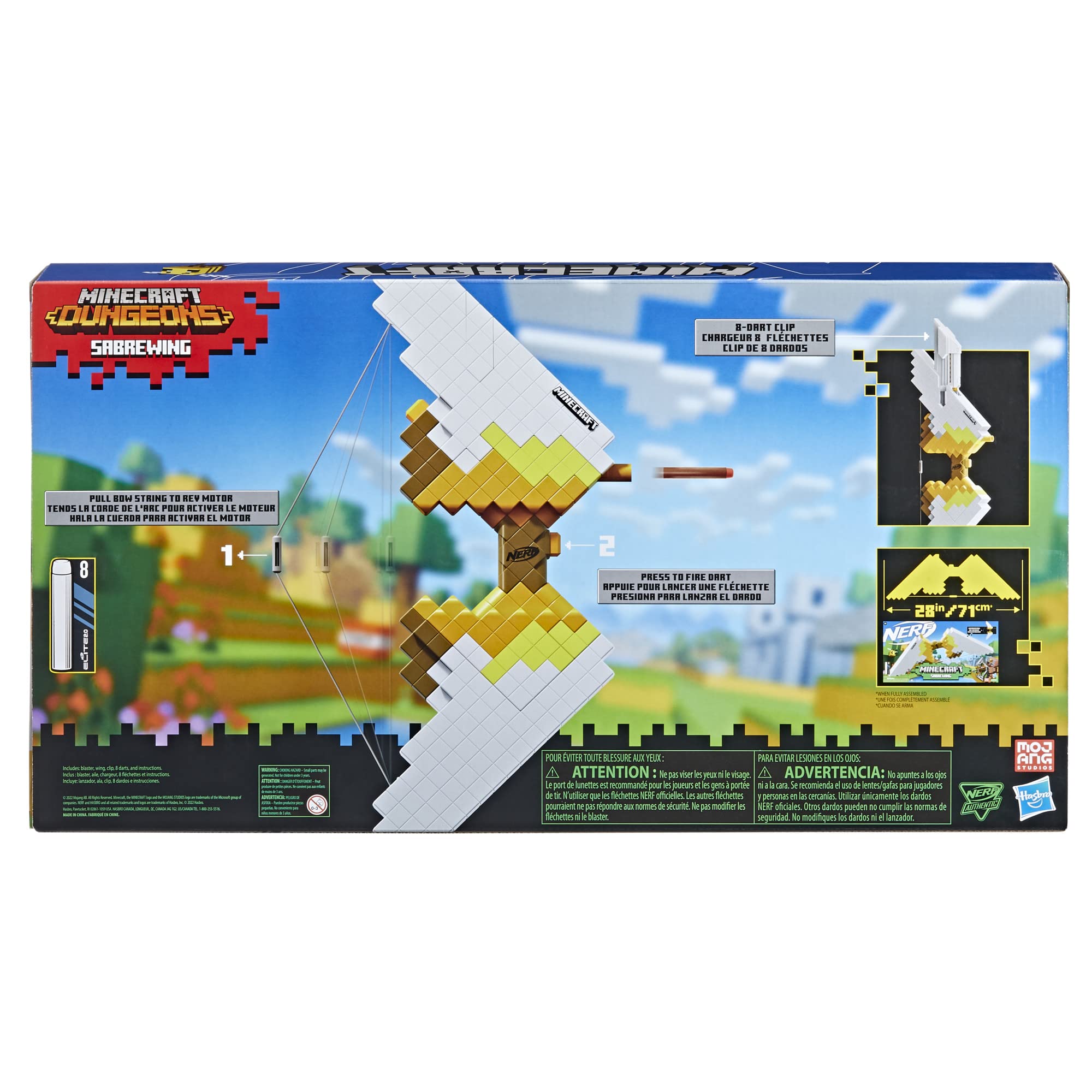 Foto 4 pulgar | Blaster Bow Nerf Motorizado Para Minecraft Con 8 Dardos - Venta Internacional.