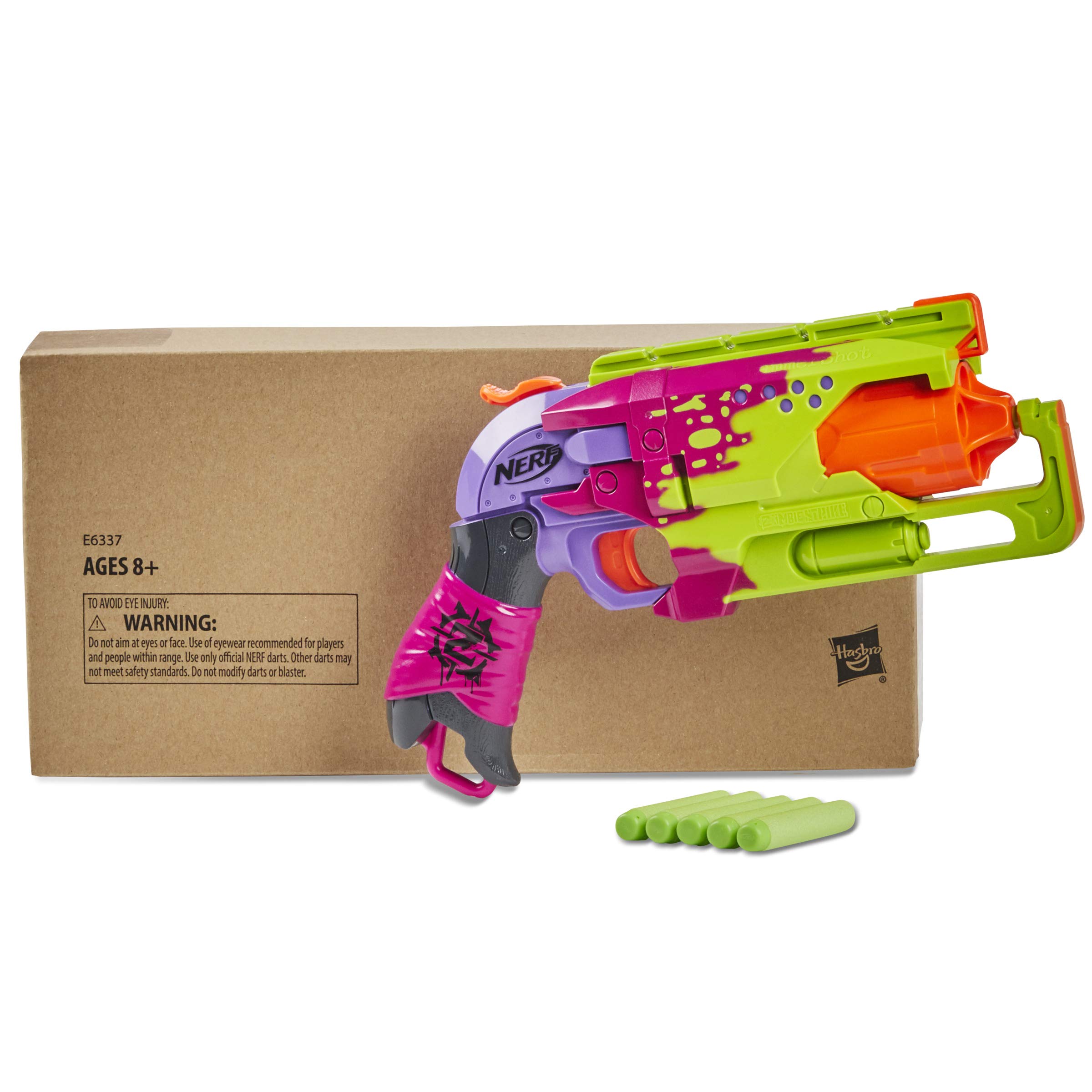 Foto 2 | Lanzador Nerf Zombie Strike Hammershot Blaster Splatter 5 Dardos - Venta Internacional