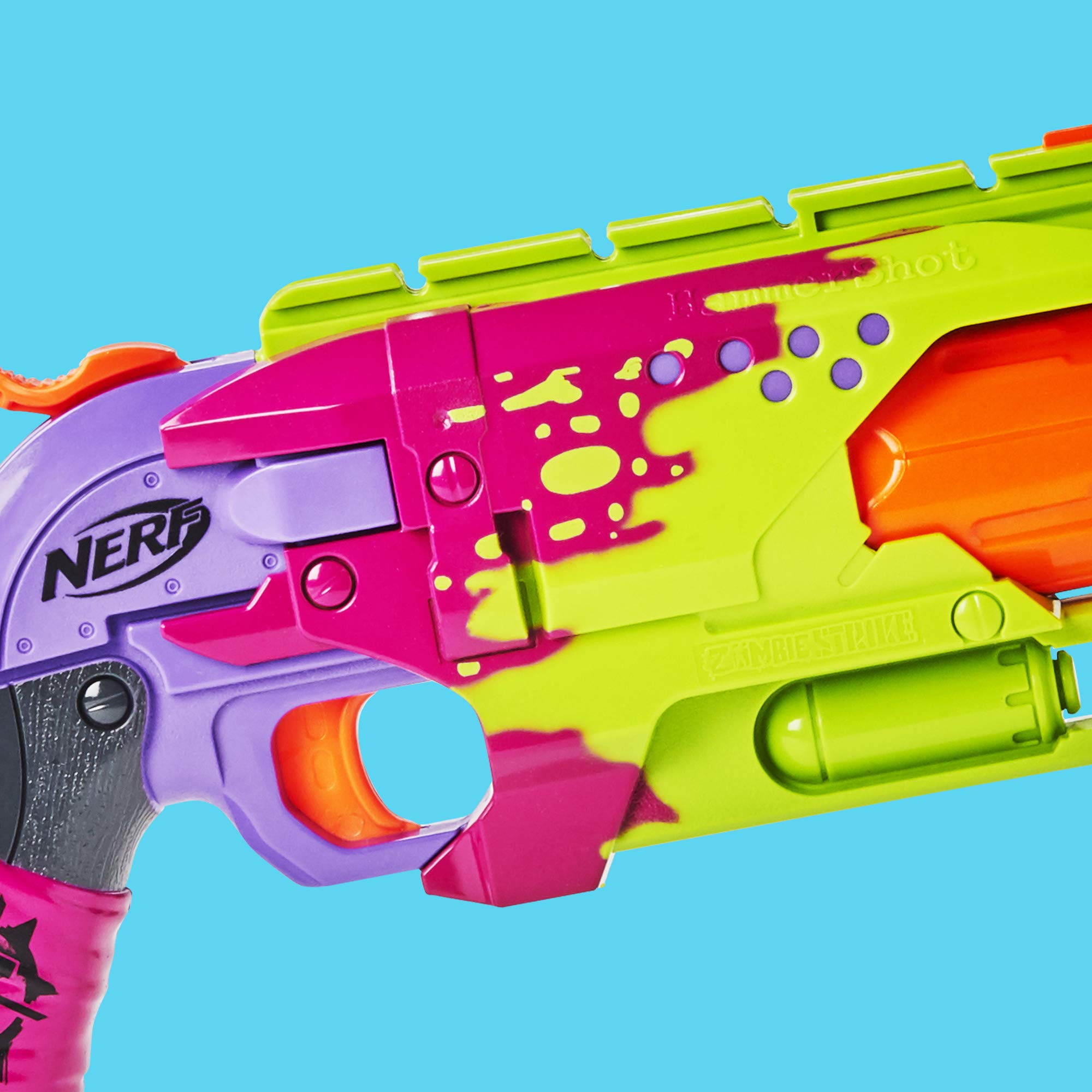 Foto 7 pulgar | Lanzador Nerf Zombie Strike Hammershot Blaster Splatter 5 Dardos - Venta Internacional