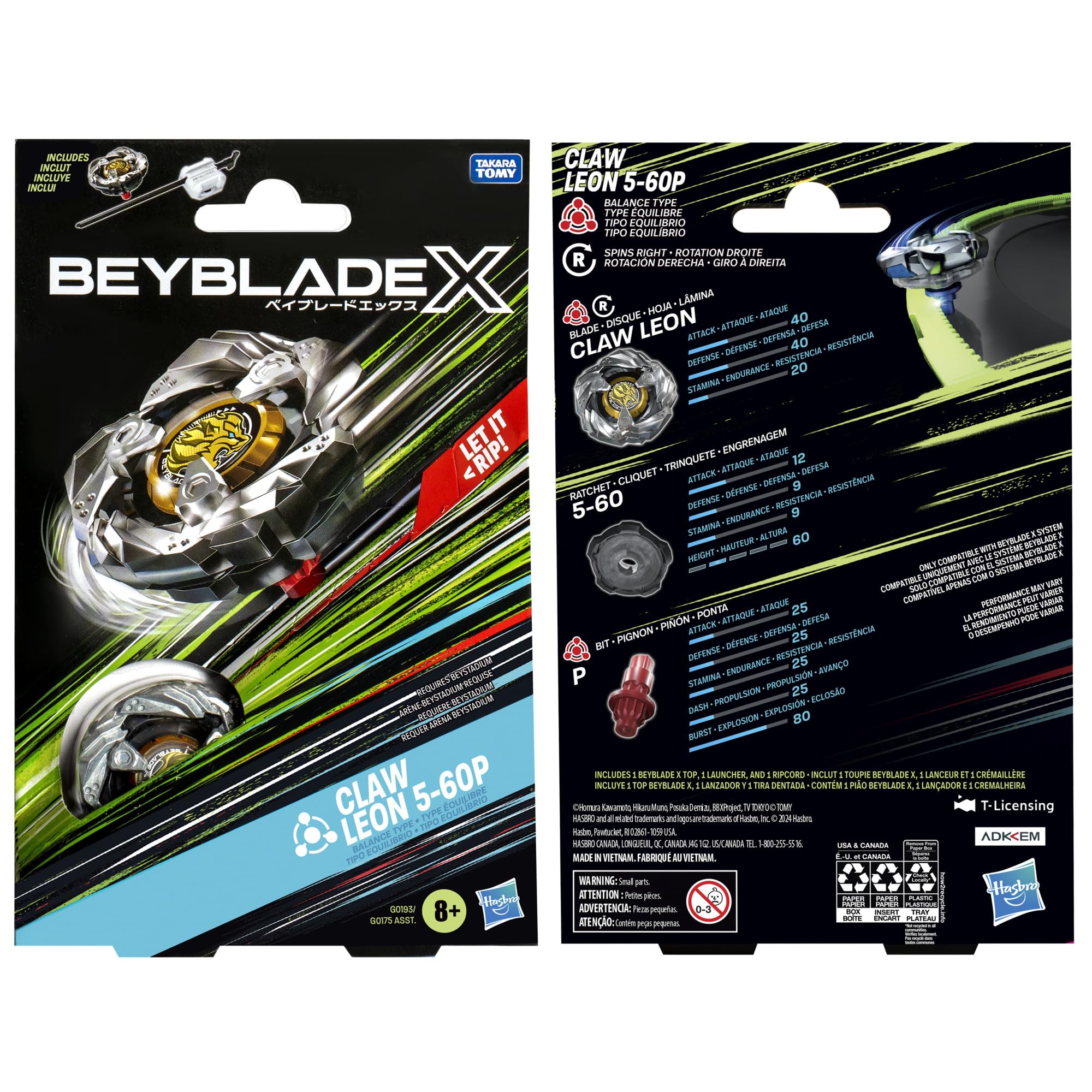 Foto 6 pulgar | Beyblade X Claw Leon 5-60p con Lanzador 8y+ - Venta Internacional
