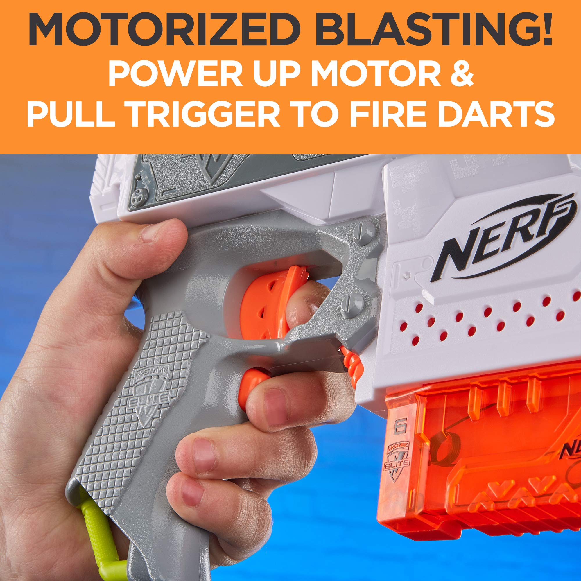 Foto 6 pulgar | Lanzador Nerf con Clip de 6 Dardos - Venta Internacional