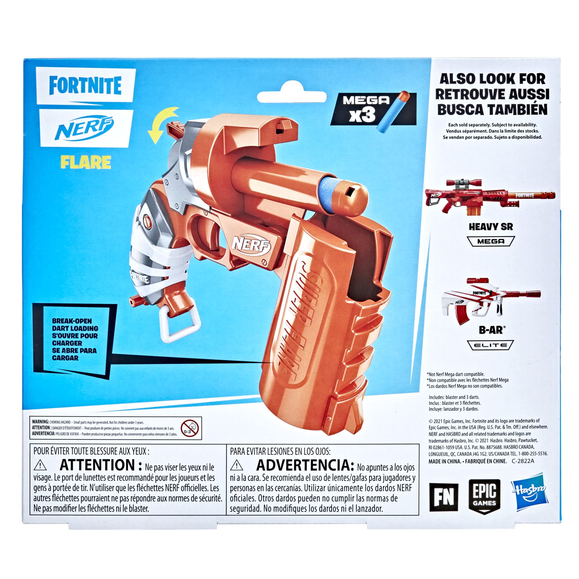 Foto 6 pulgar | Lanzador de Dardos Nerf Fortnite Flare Infantil-Venta Internacional