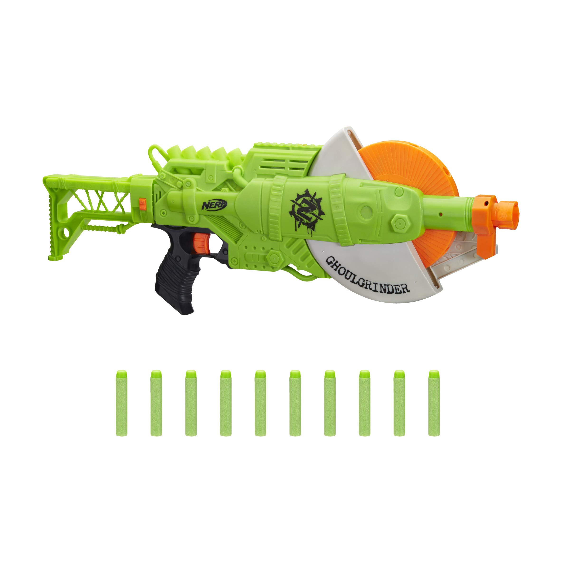 Foto 2 pulgar | Lanzador Nerf Zombie Strike Ghoulgrinder Blaster con 10 Dardos  - Venta Internacional
