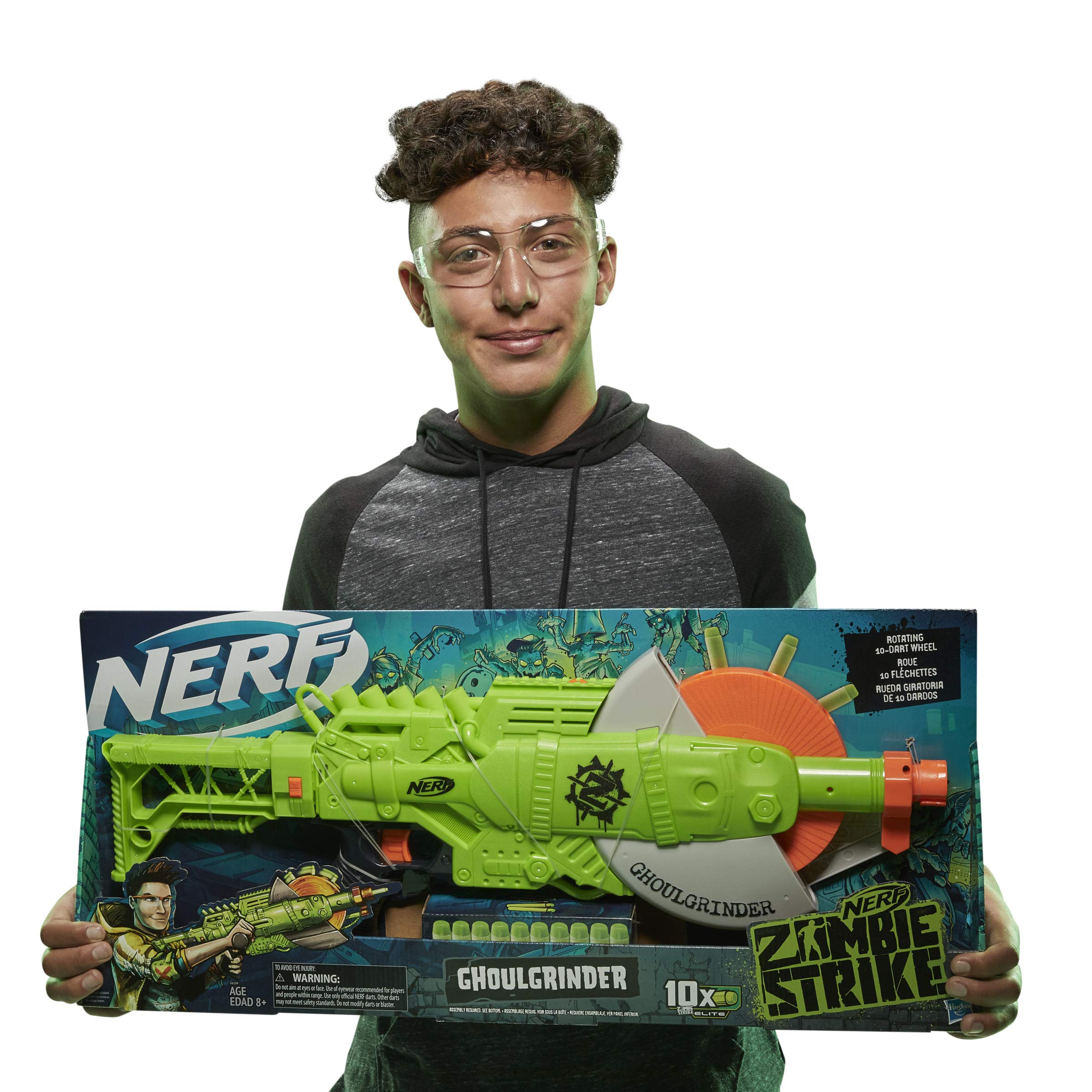 Foto 5 pulgar | Lanzador Nerf Zombie Strike Ghoulgrinder Blaster con 10 Dardos  - Venta Internacional