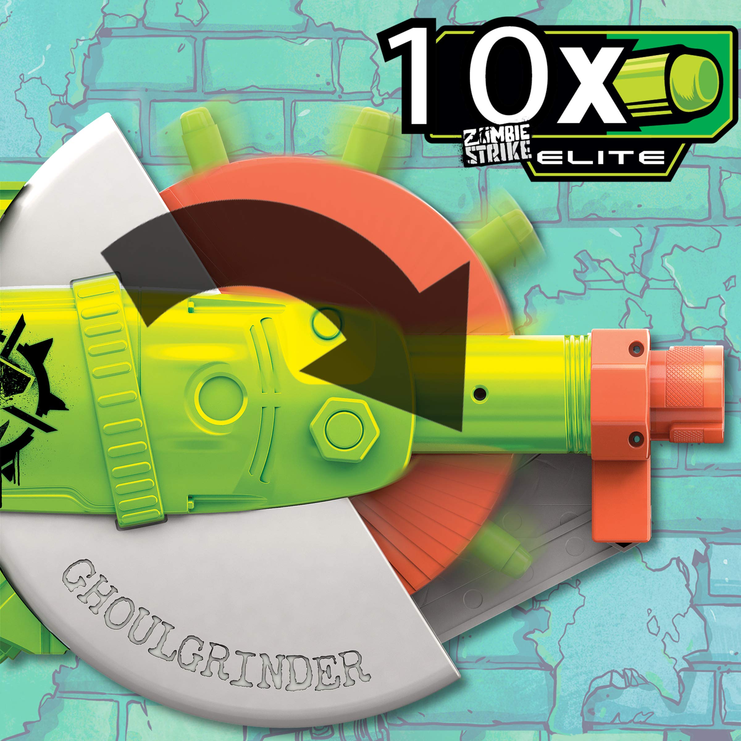 Foto 6 pulgar | Lanzador Nerf Zombie Strike Ghoulgrinder Blaster con 10 Dardos  - Venta Internacional
