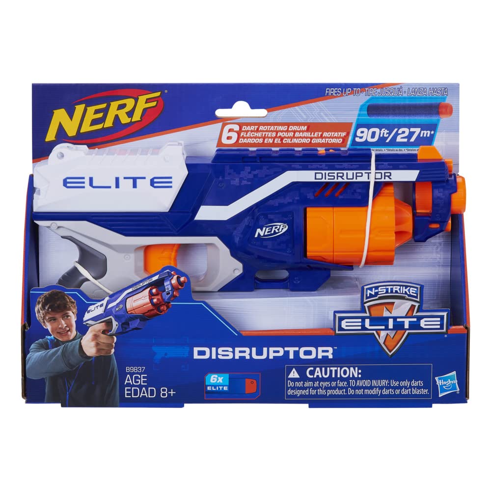 Foto 2 | Blaster Nerf Disruptor Elite con Tambor Giratorio de 6 Dardos - Venta Internacional