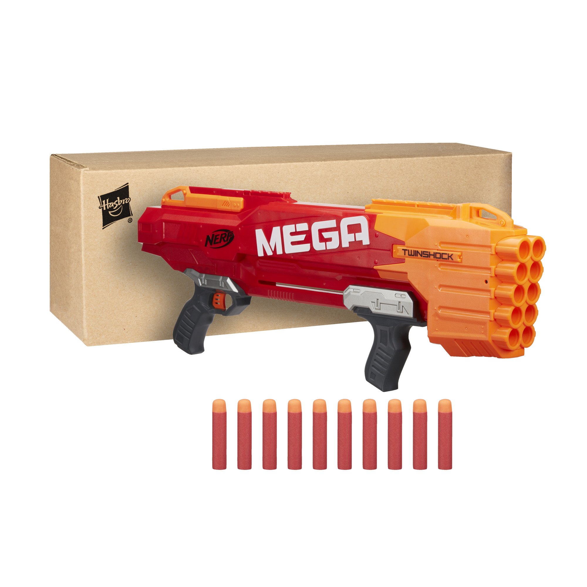 Foto 3 pulgar | Figura Blaster Nerf Mega Twinshock con 10 Dardos - Venta Internacional