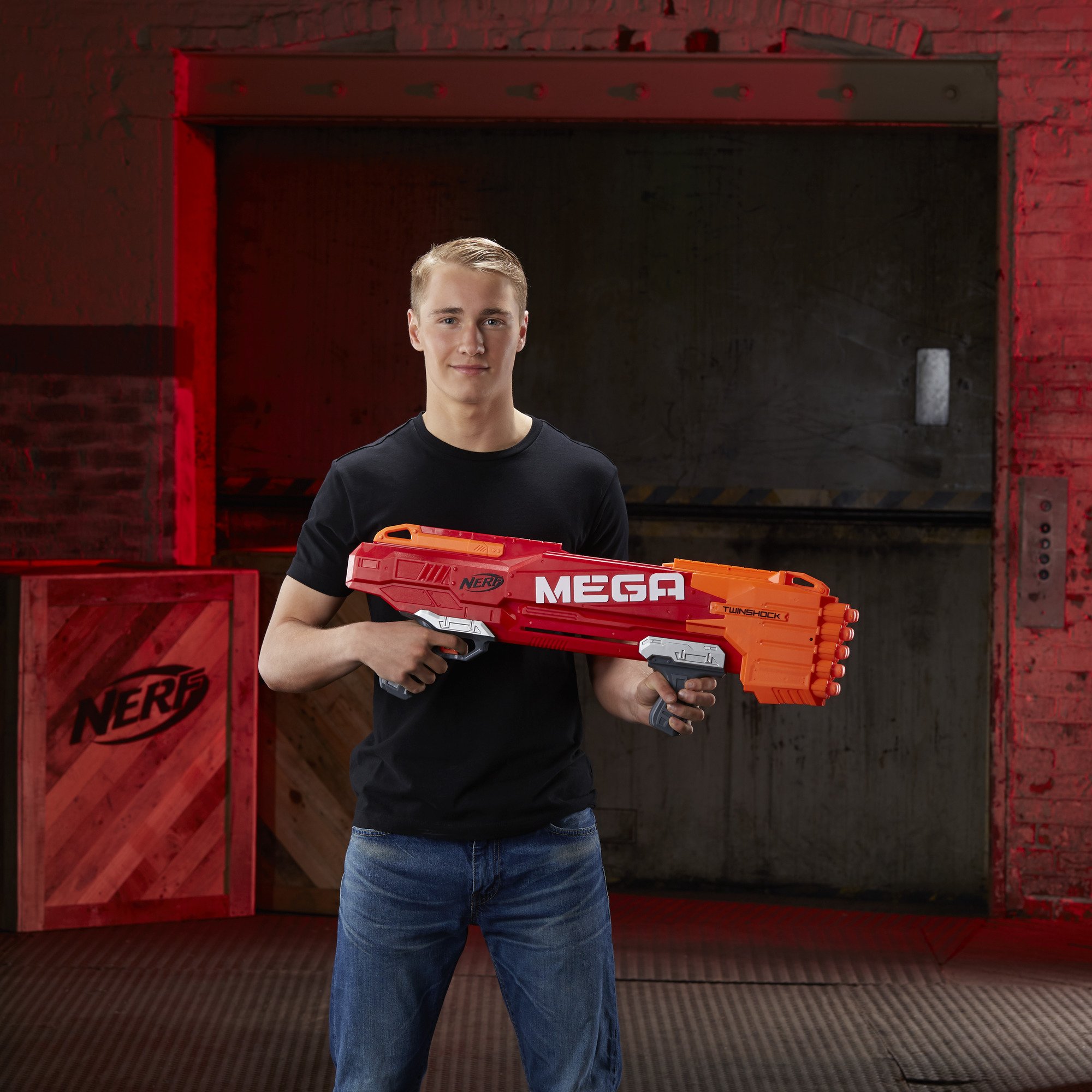 Foto 4 pulgar | Figura Blaster Nerf Mega Twinshock con 10 Dardos - Venta Internacional