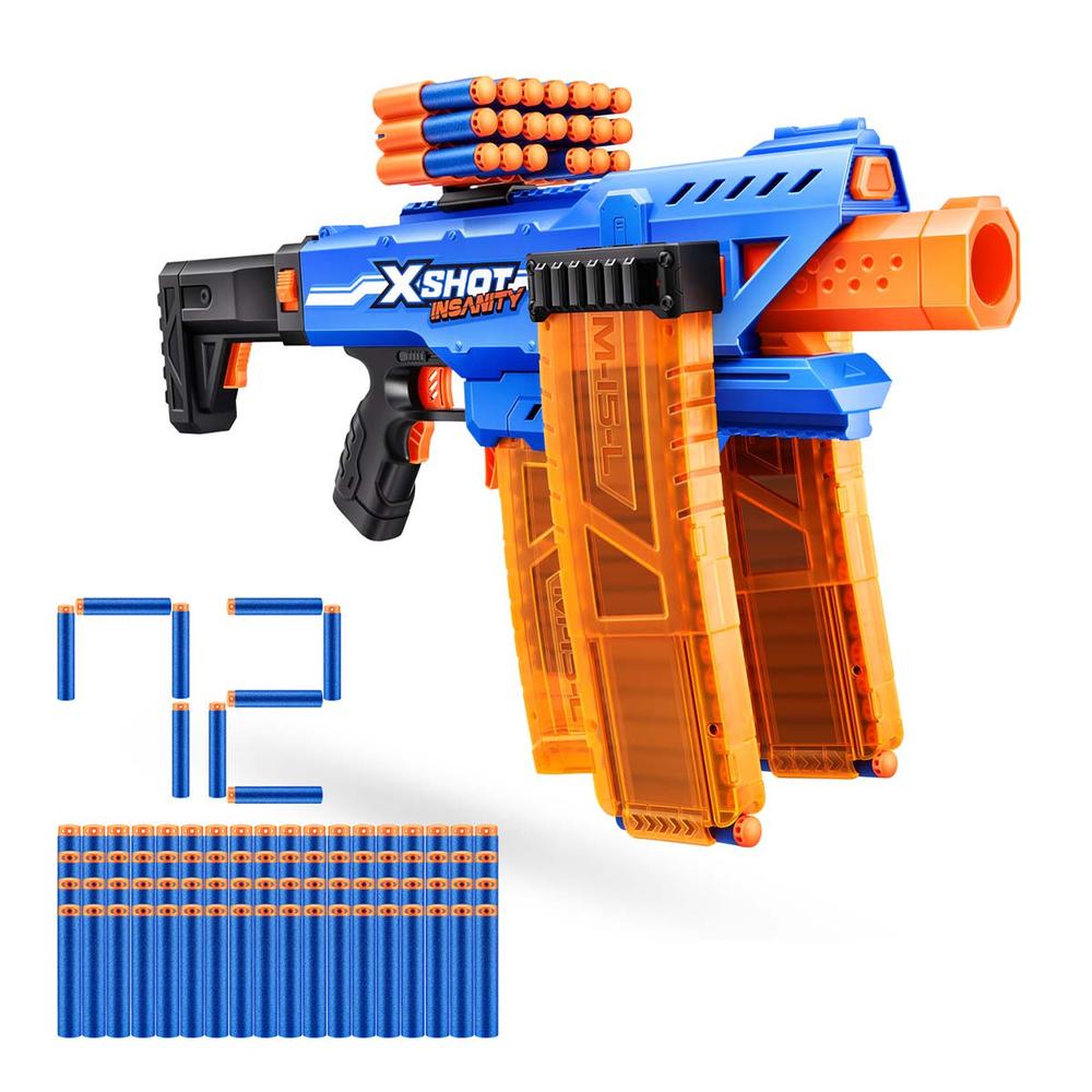 Foto 3 pulgar | Xshot Pistola De Juguete Insanity Motorized Clip Mania 72 Dardos