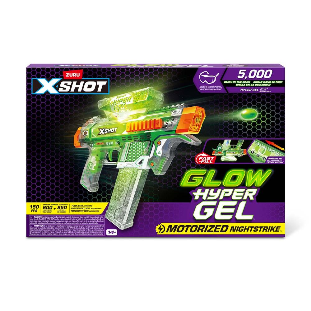 Foto 2 pulgar | Xshot Pistola De Juguete Hyper Gel Glow In The Dark Nightmare 5000 Municiones De Gel