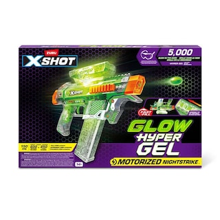 Foto 1 | Xshot Pistola De Juguete Hyper Gel Glow In The Dark Nightmare 5000 Municiones De Gel