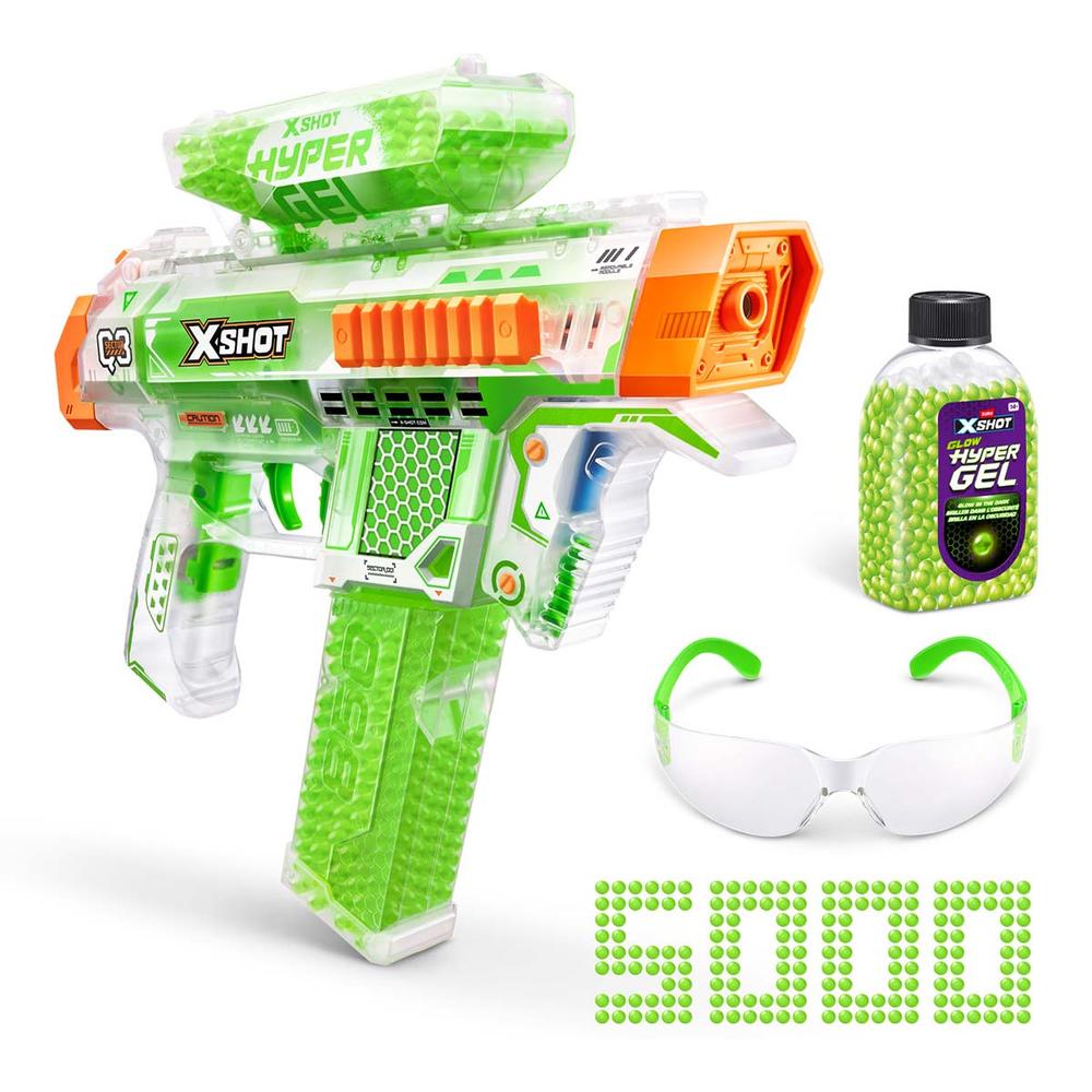 Foto 3 pulgar | Xshot Pistola De Juguete Hyper Gel Glow In The Dark Nightmare 5000 Municiones De Gel